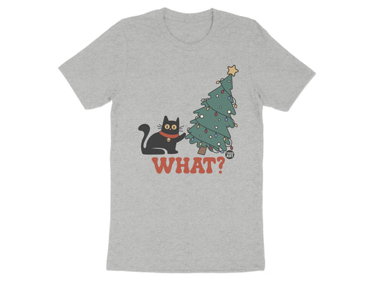 Funny Cat and Christmas Tree What T-shirt product type