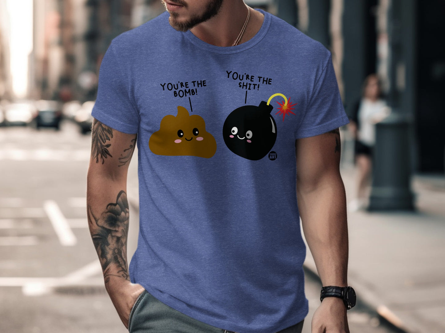 Funny You're the Bomb You're the Shit Graphic T-Shirt