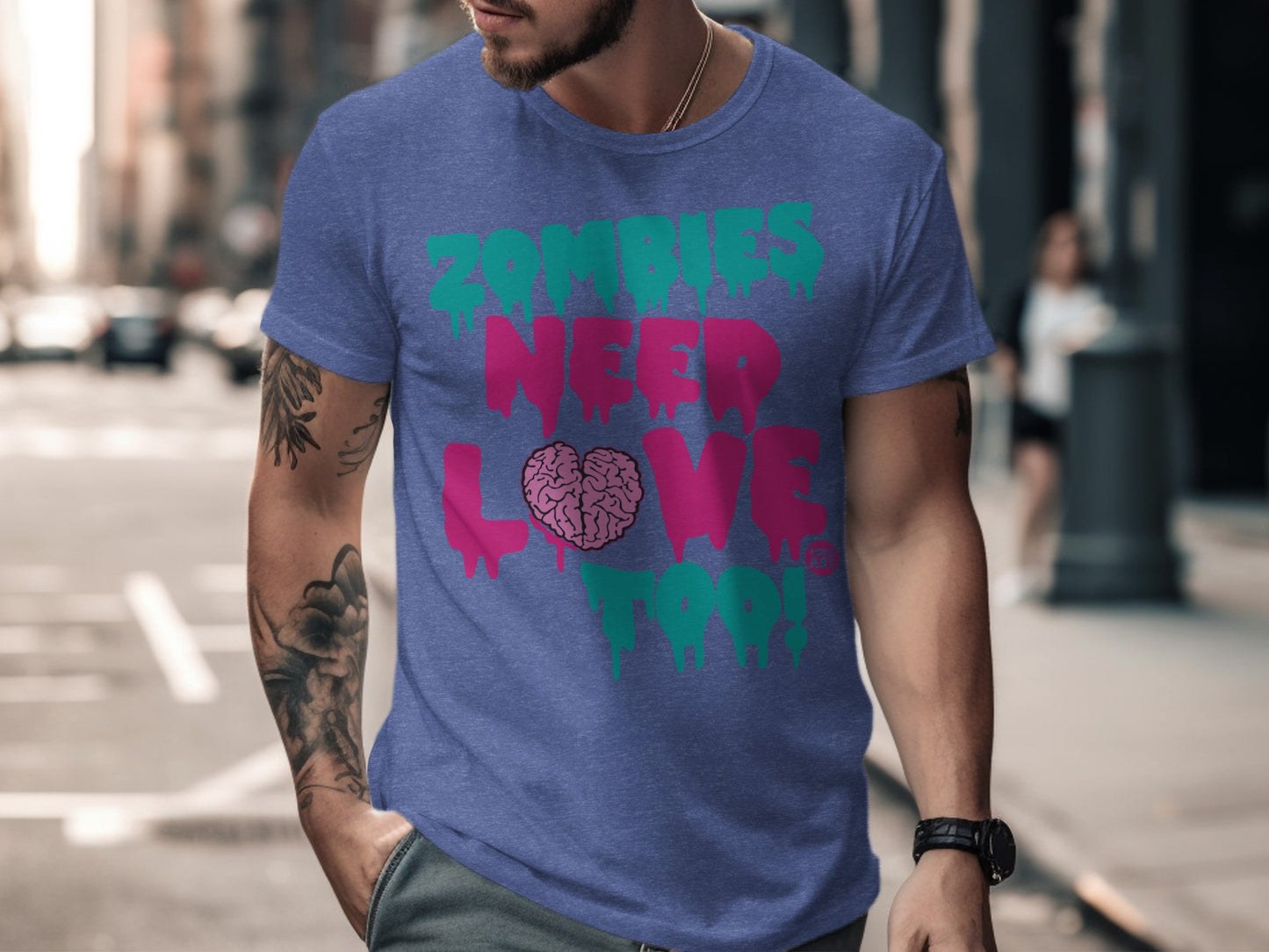 Zombies Need Love Too Casual Graphic T-Shirt