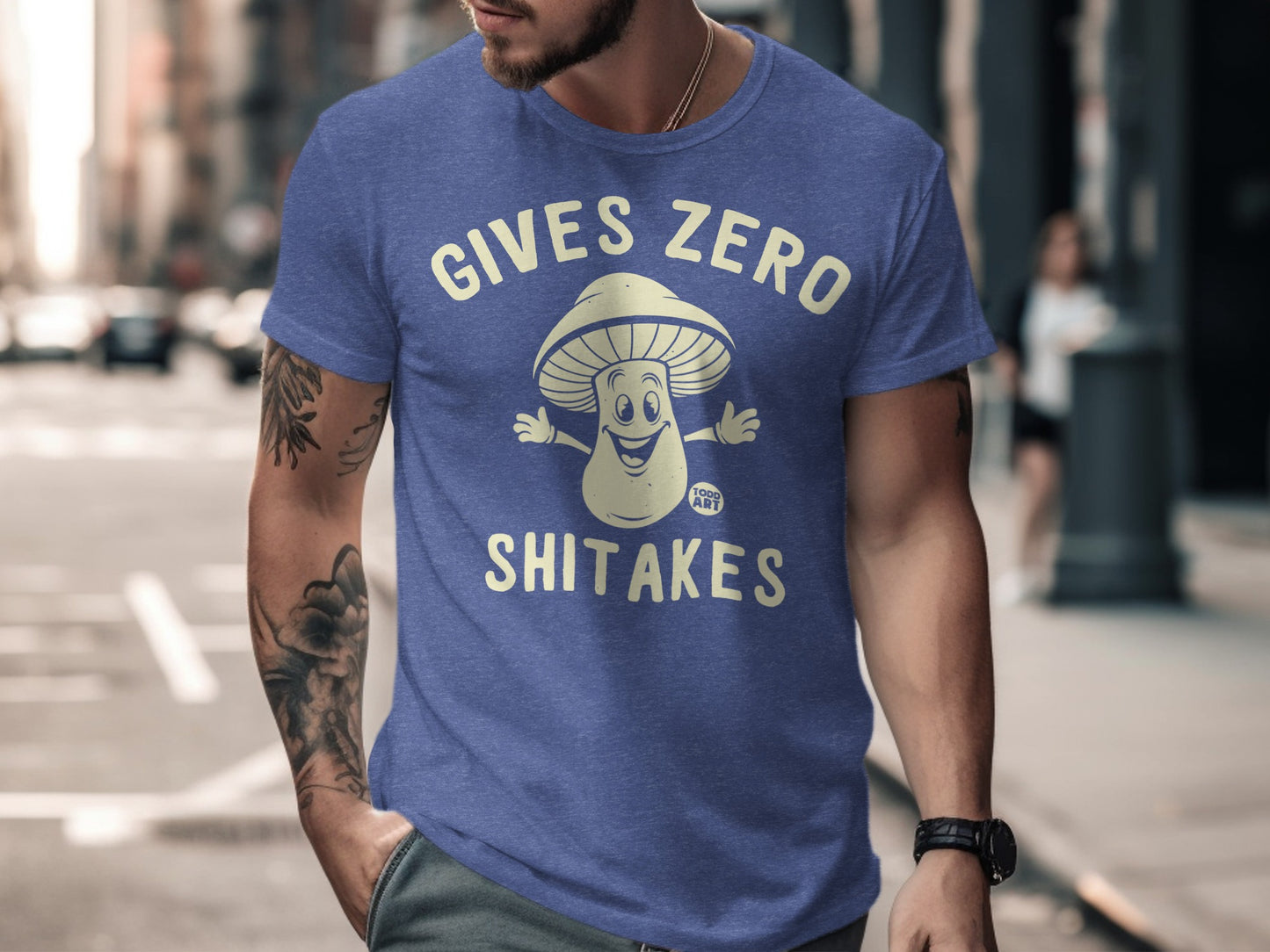 GIVES ZERO SHITAKES Graphic Print Casual Fashion Tshirt