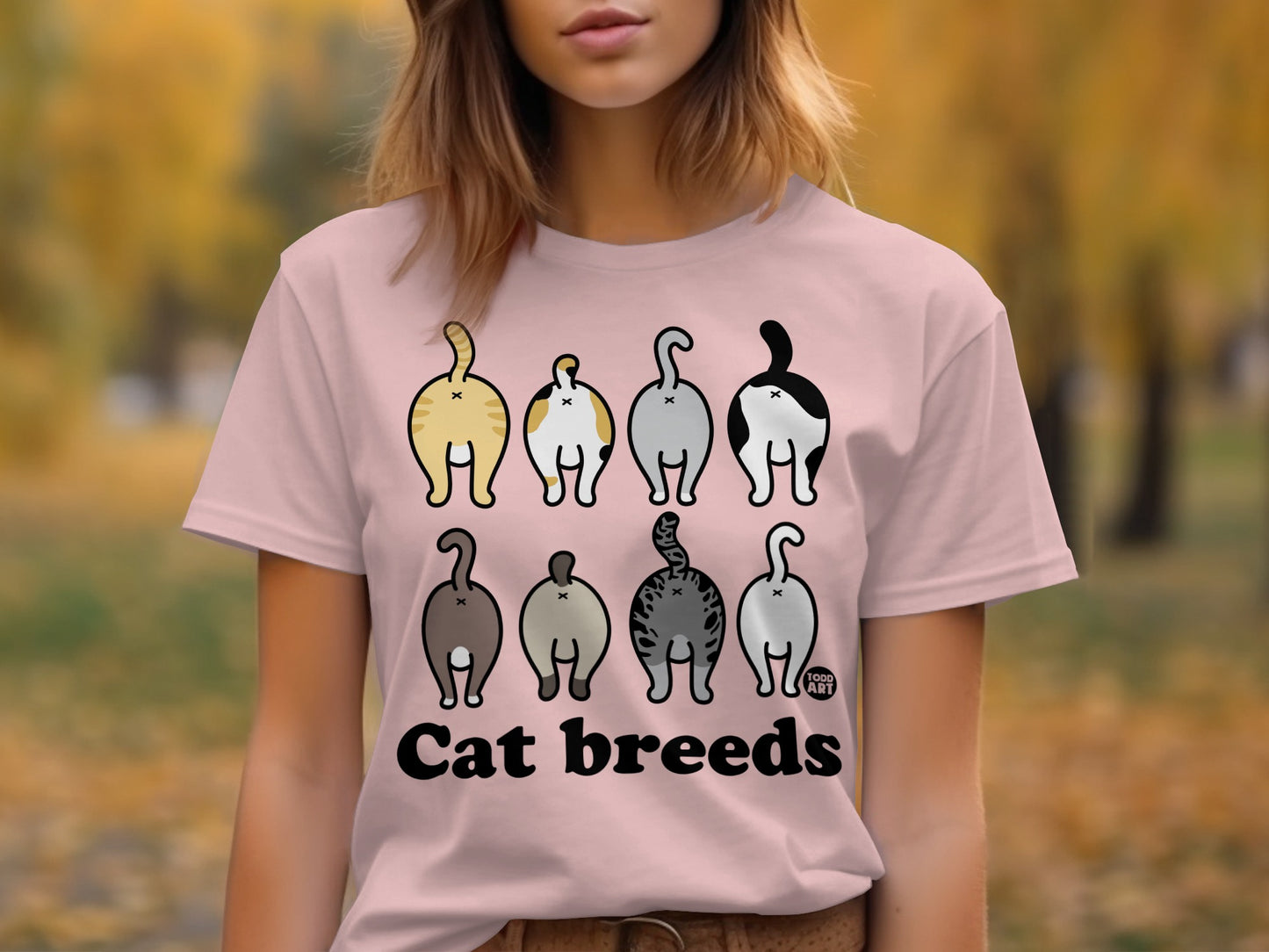 Cute Cartoon Cat Breeds Design T-shirt product