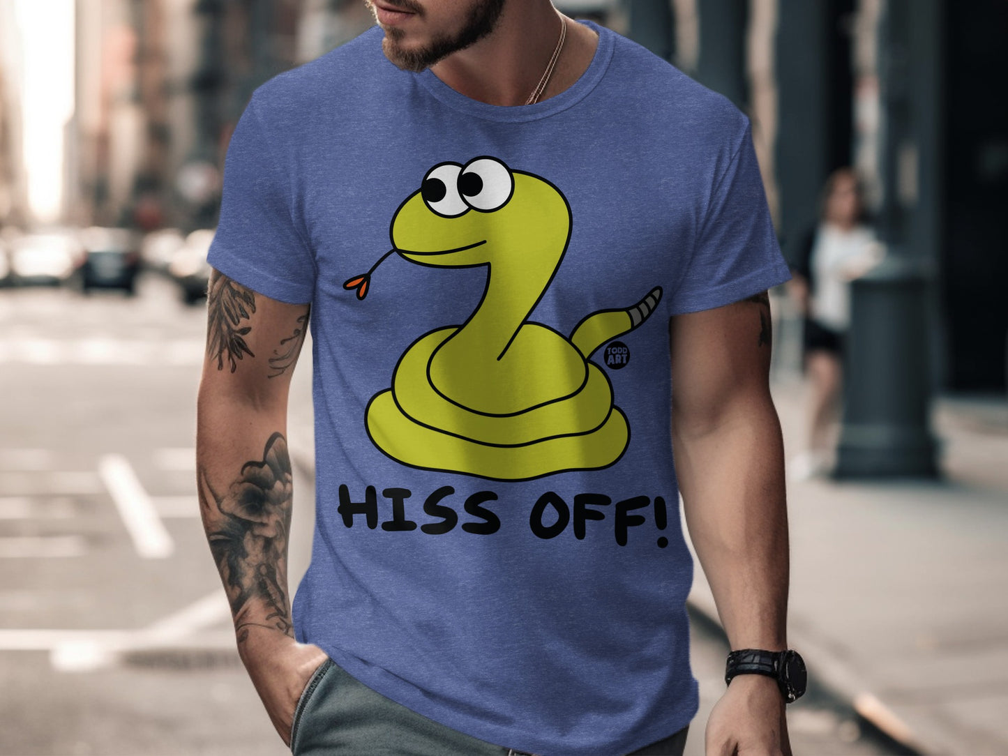 Hiss Off Graphic Snake T-Shirt With Fun Design