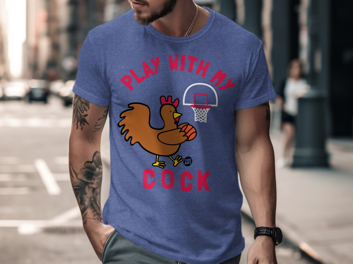 Play With My Cock Basketball Graphic T-Shirt product