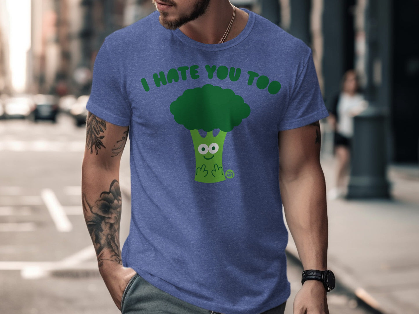 I Hate You Too Funny Broccoli Shirt apparel product
