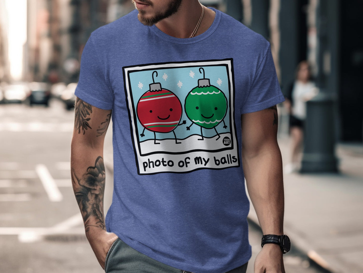 Photo Of My Balls Christmas Ornament graphic t-shirt