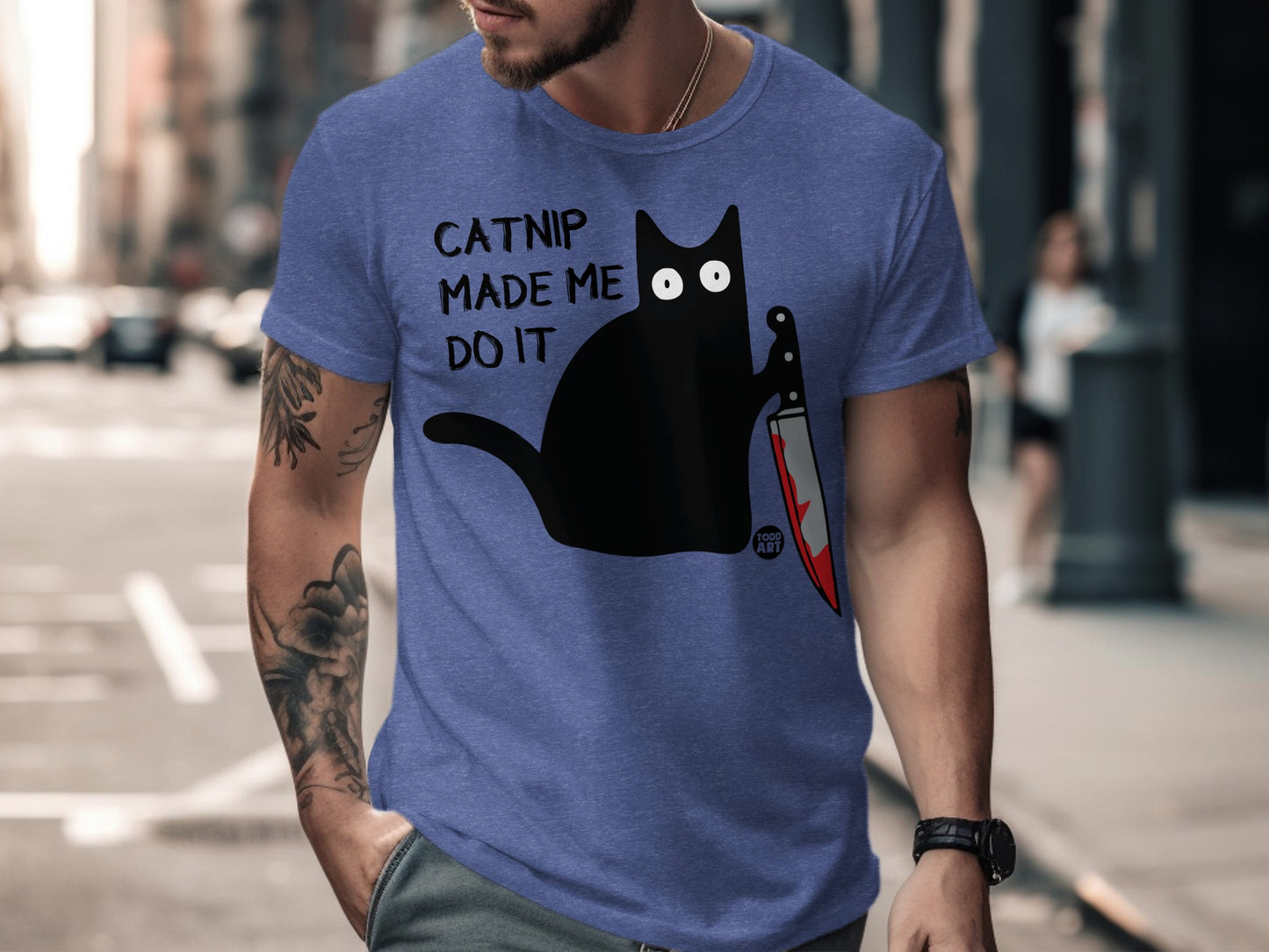 Catnip Made Me Do It Black Cat T-Shirt product