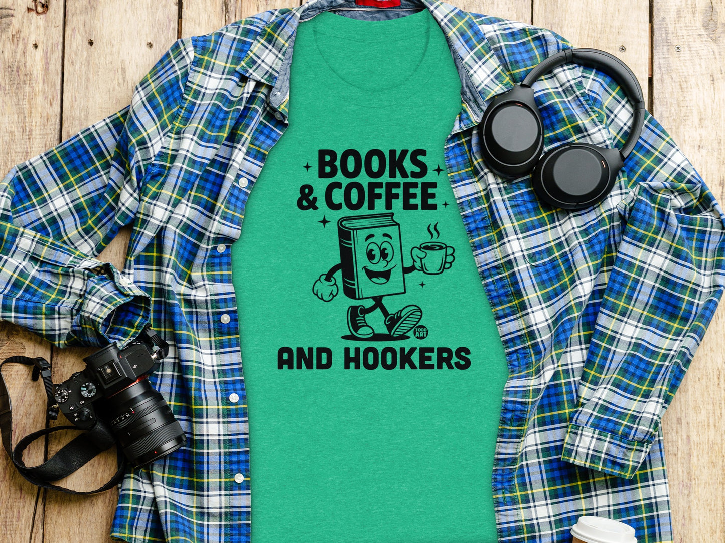 Books Coffee Hookers Graphic Tee Shirt product