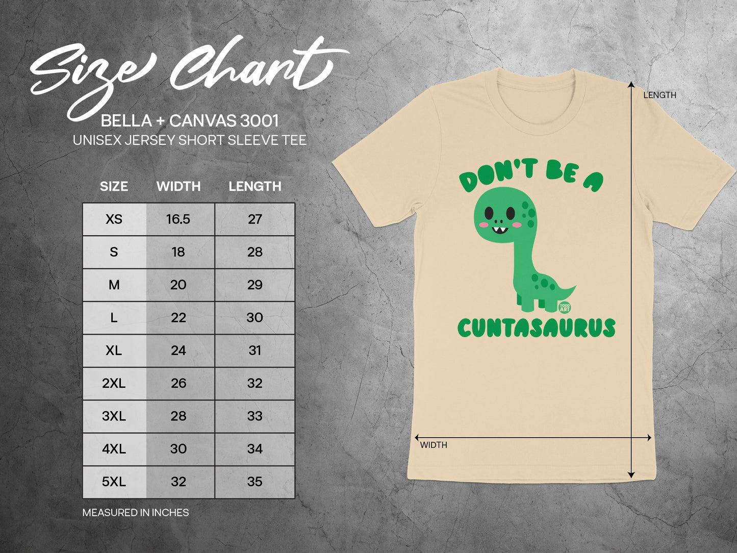 Don't Be A Cuntasaurus Fun Humorous Graphic Tee product