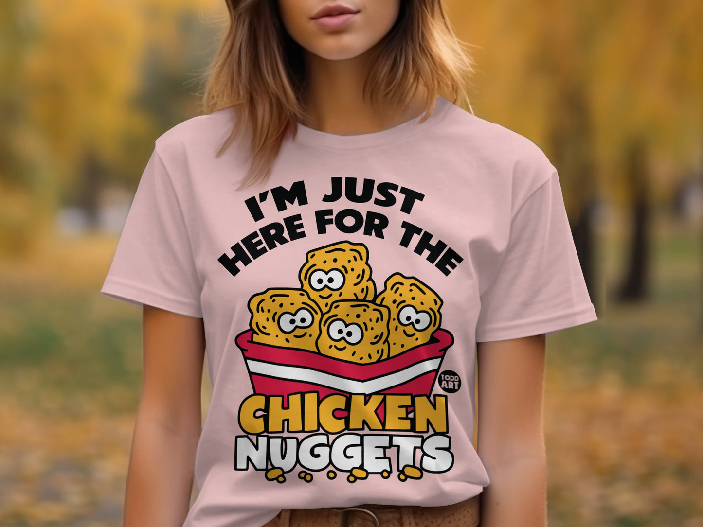 Humorous Chicken Nuggets Graphic Tee Shirt product