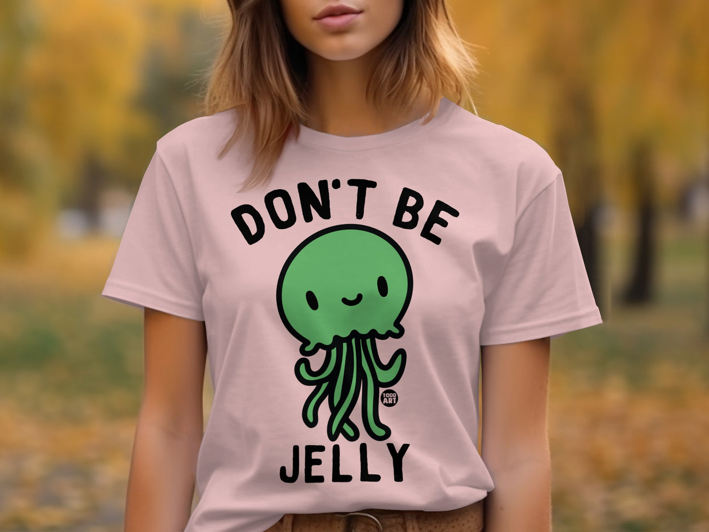 Don't Be Jelly Cute Green Octopus Graphic Tee product