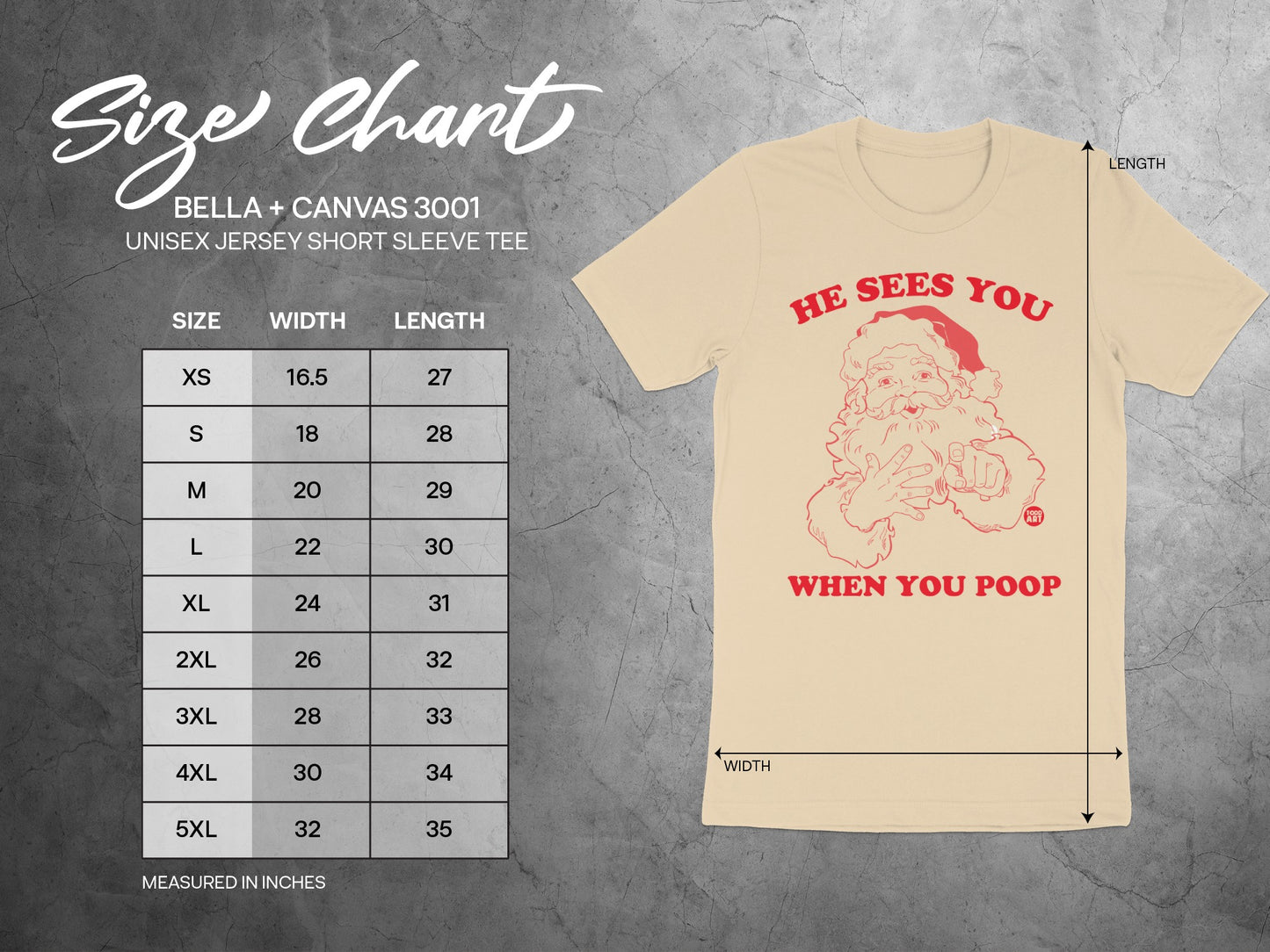 He Sees You When You Poop Unisex Jersey product type