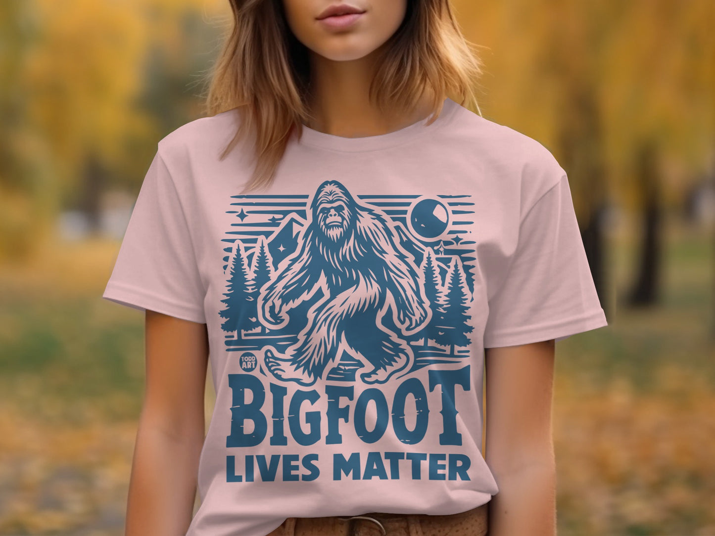 Bigfoot Lives Matter graphic printed shirt product type