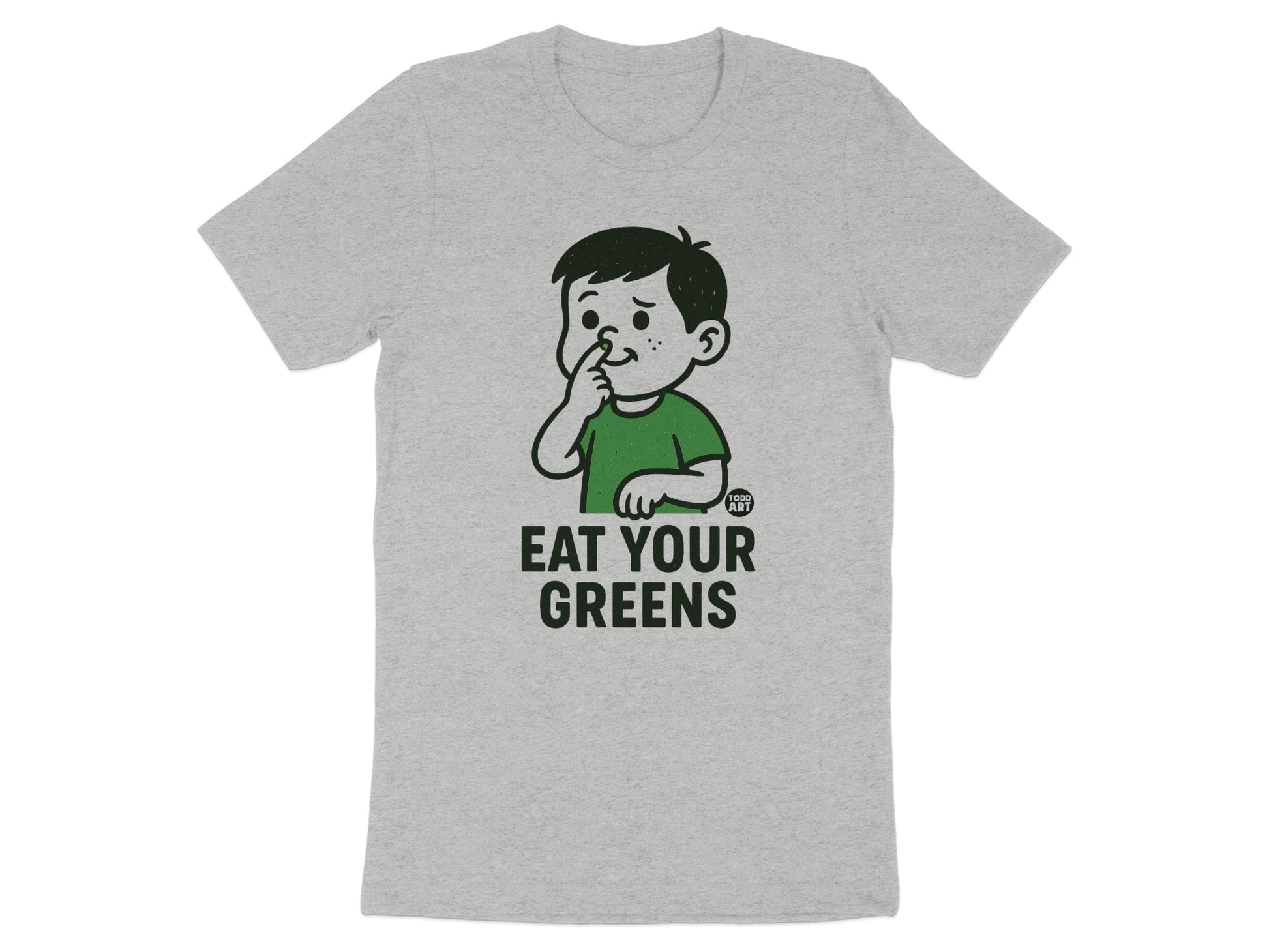 Eat Your Greens Cartoon Character Design Shirt product type