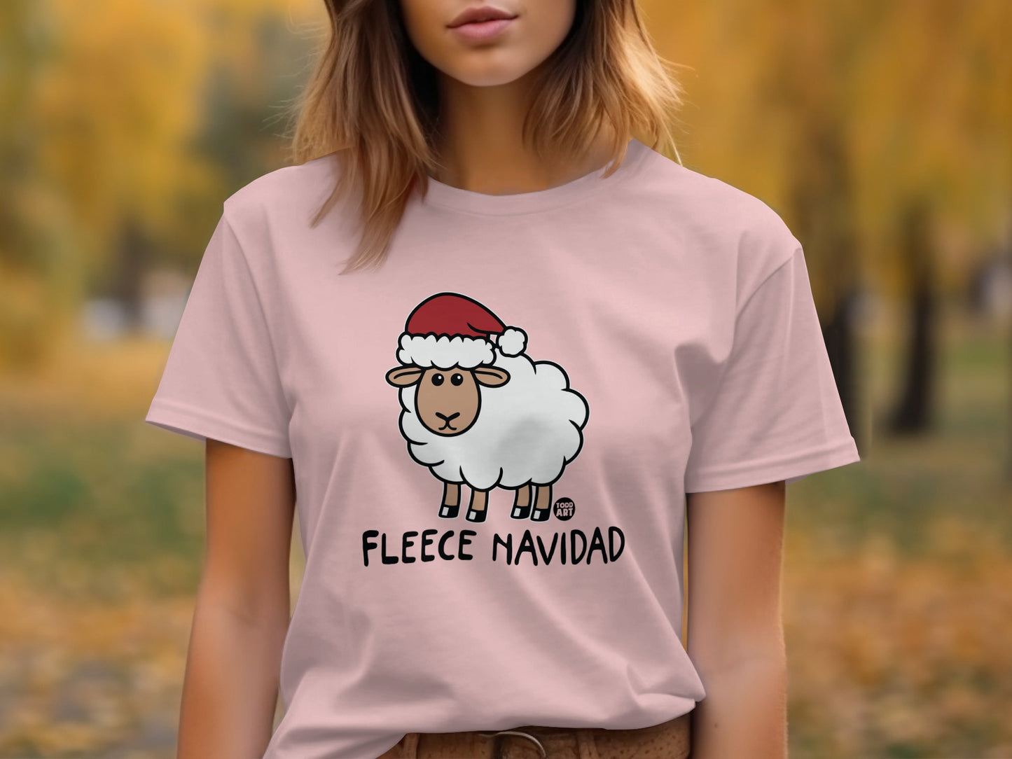 Fleece Navidad Christmas Sheep T-Shirt Product