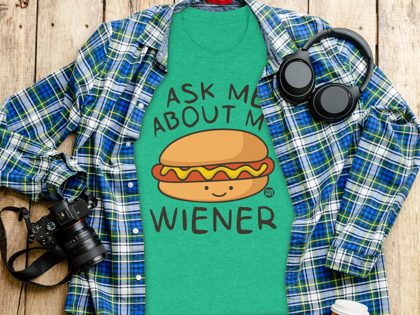 Ask Me About My Wiener Graphic T-Shirt product