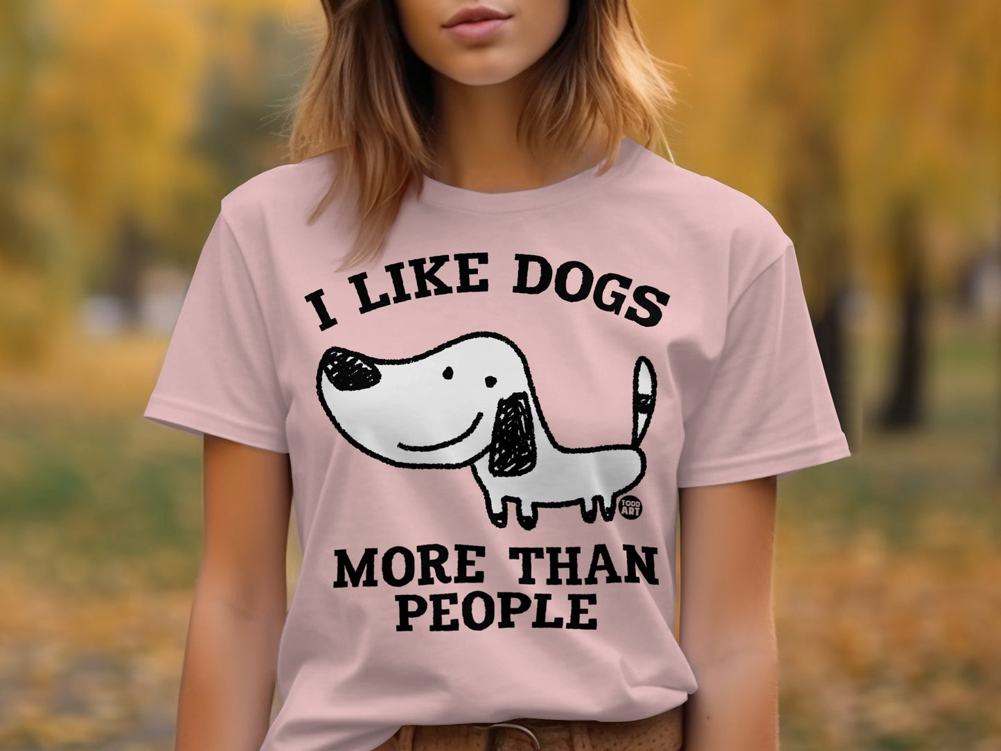 I Like Dogs More Than People Funny T-shirt product type