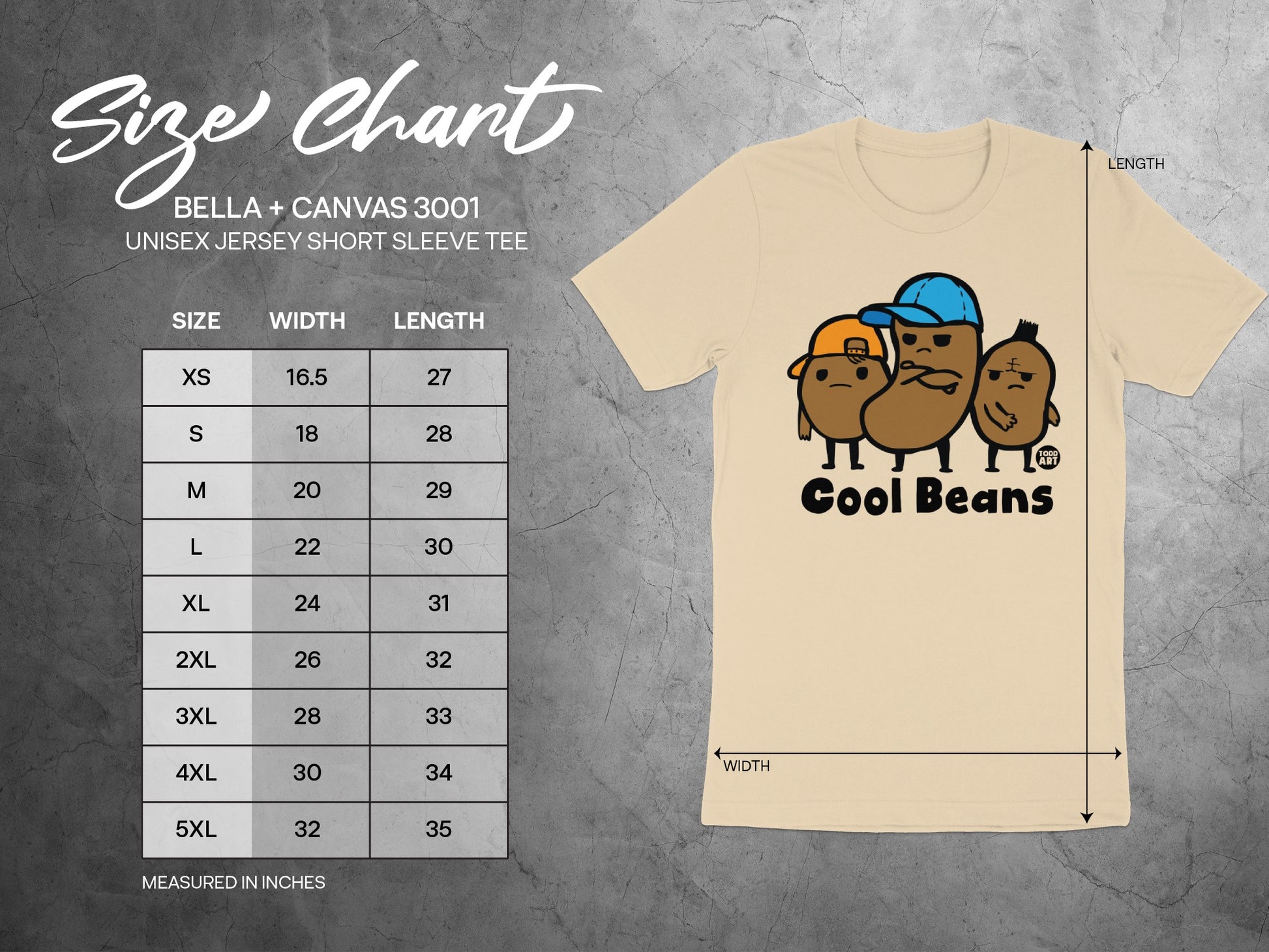 Cool Beans Graphic Printed Unisex Jersey T-Shirt