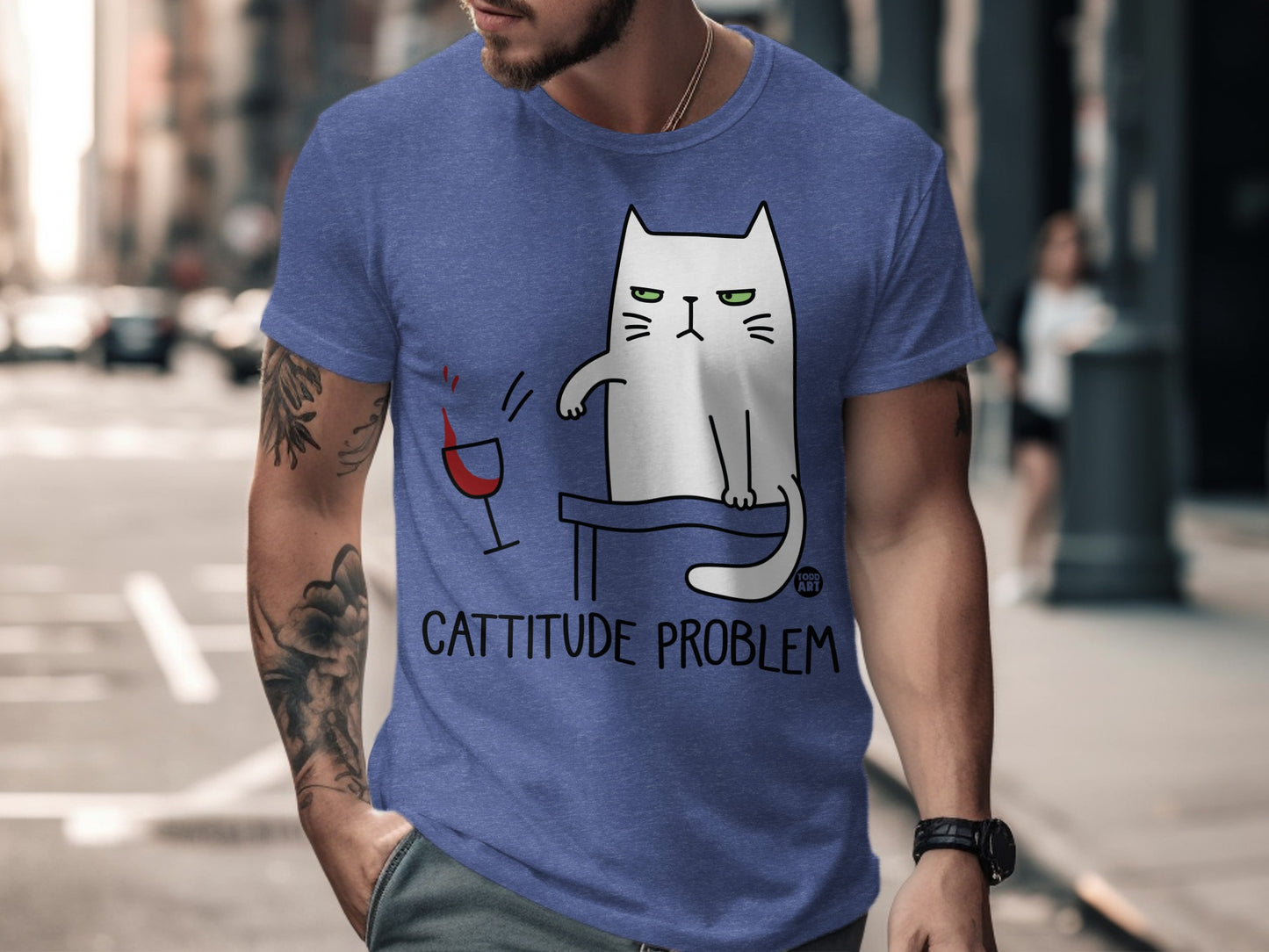 Cattitude Problem Graphic Tee for a Fun Fashionable product