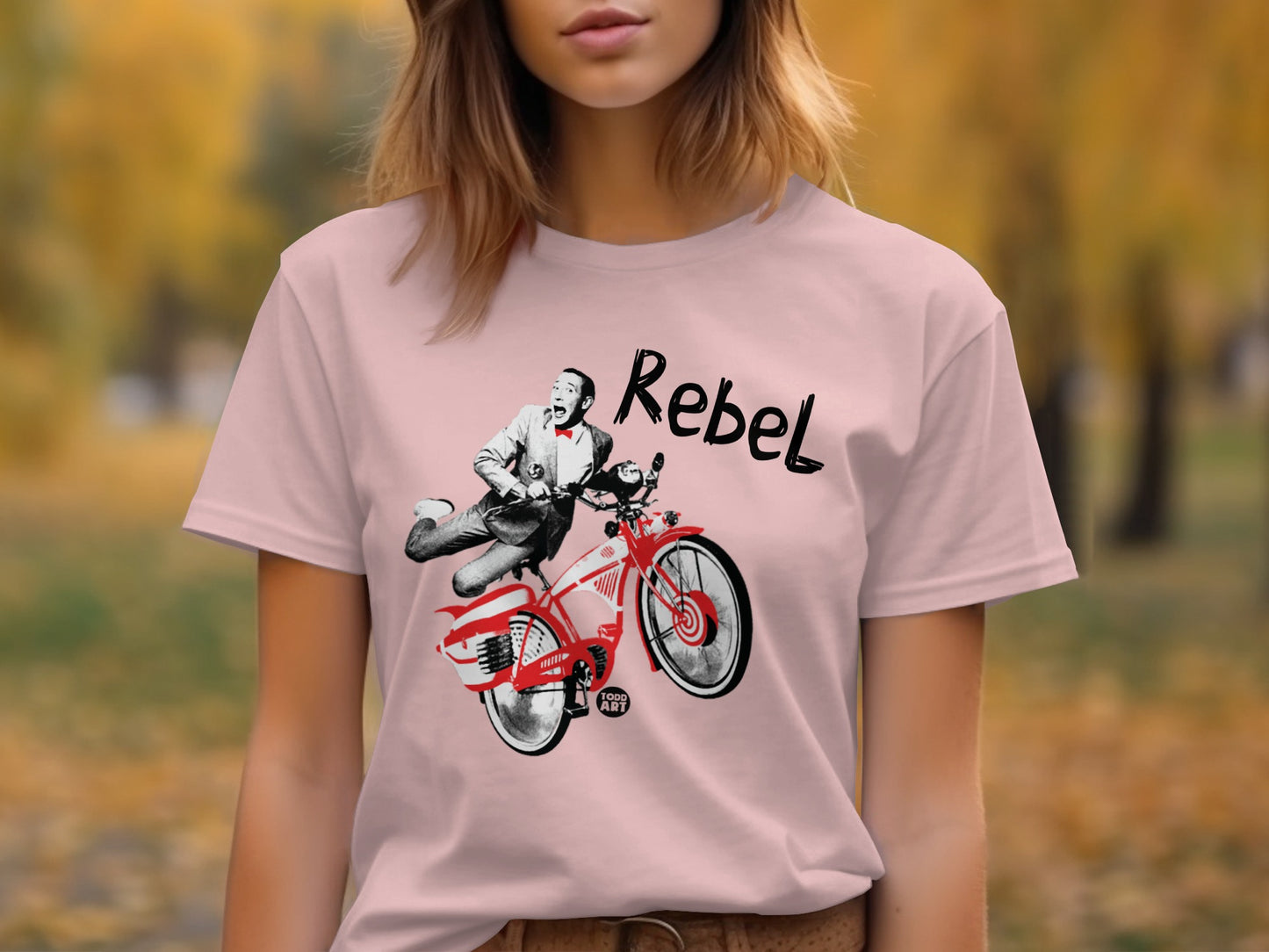 Rebel Graphic Printed Vintage Bicycle T-shirt