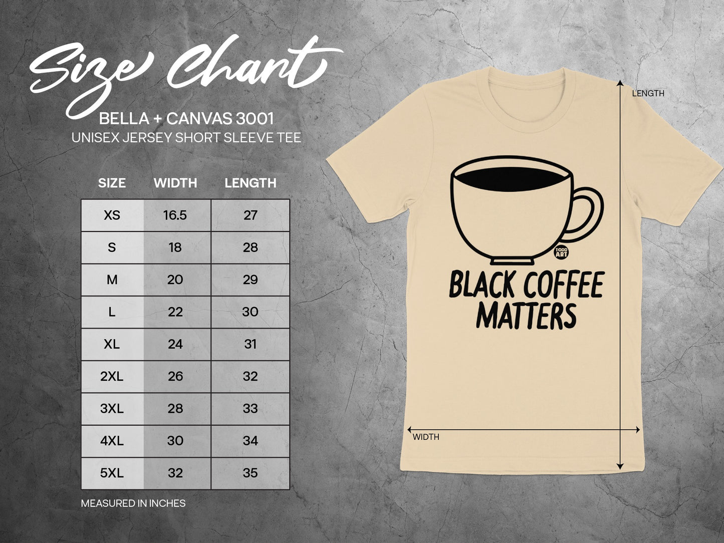 Black Coffee Matters Graphic Unisex Jersey T-Shirt product
