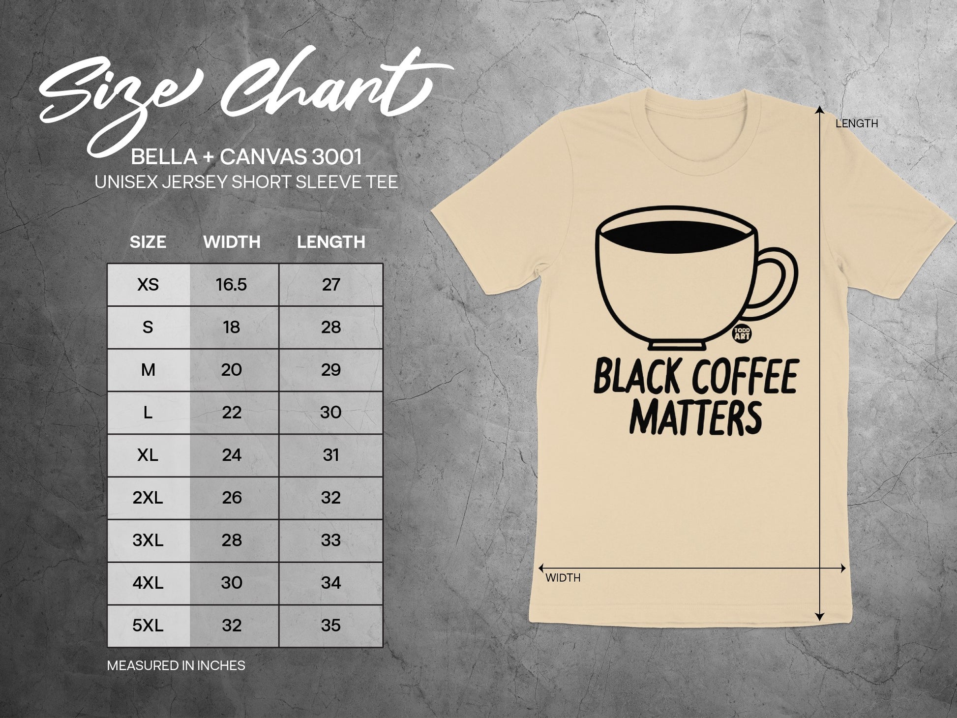 Black Coffee Matters Graphic Unisex Jersey T-Shirt product