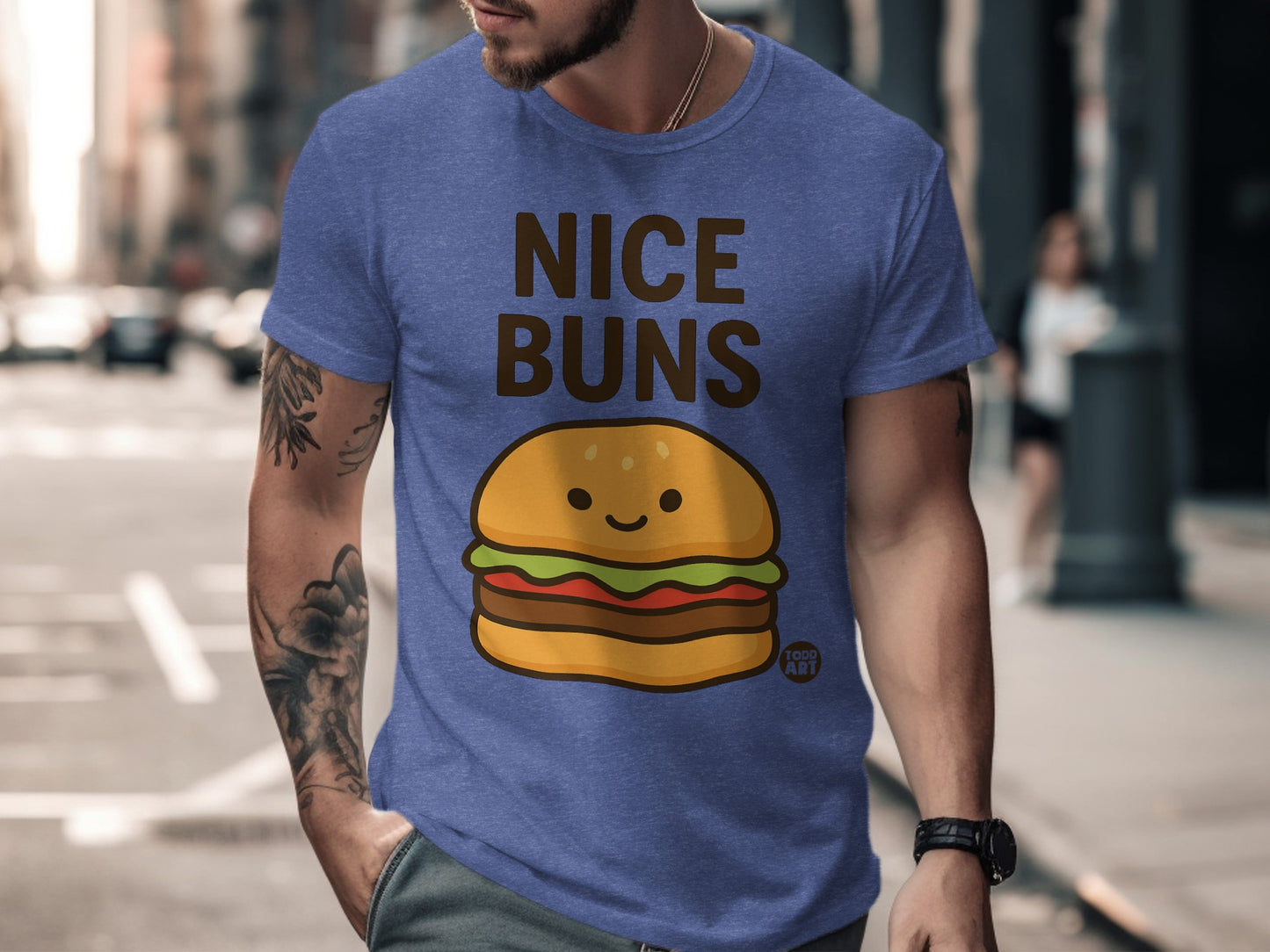 Nice Buns Graphic Tee Cute Burger Pun T-shirt product type