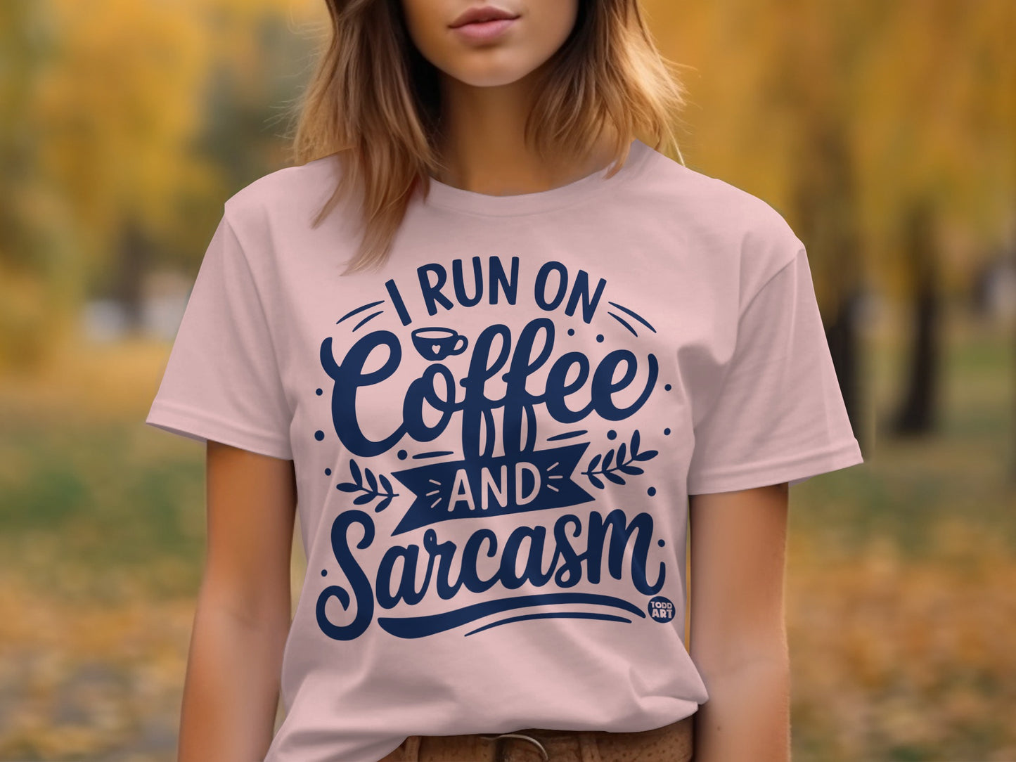 I Run On Coffee And Sarcasm Graphic T Shirt product