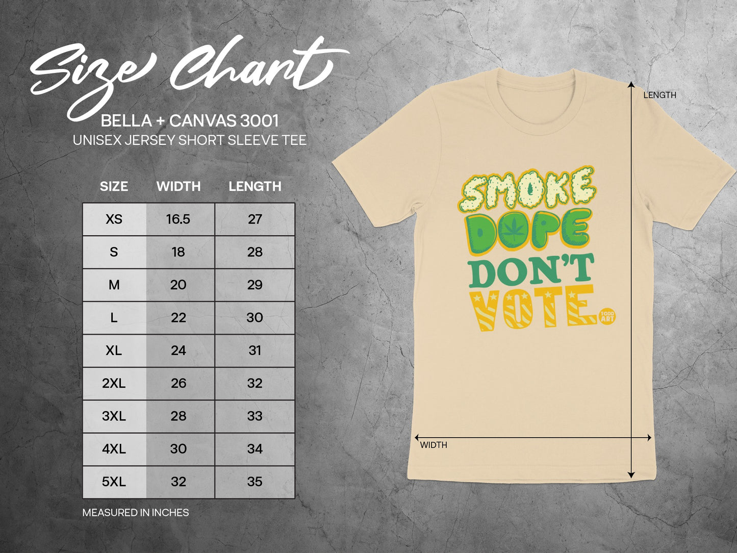 Smoke Dope Don't Vote Unisex Jersey Short Sleeve Tee