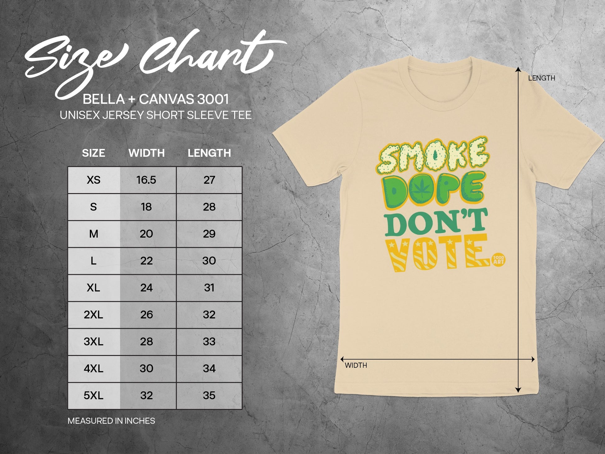 Smoke Dope Don't Vote Unisex Jersey Short Sleeve Tee