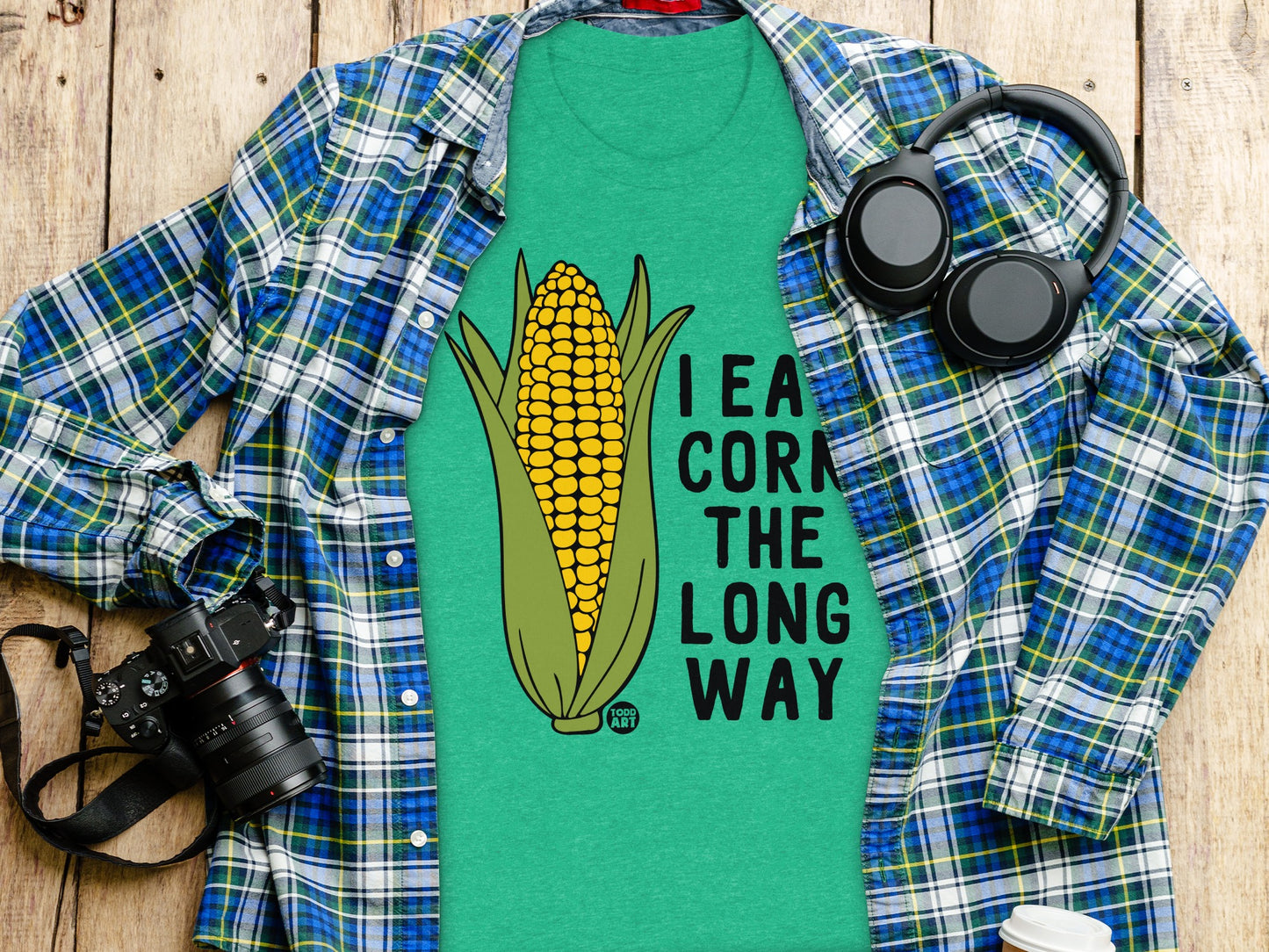 I Eat Corn The Long Way Unique Graphic Tee