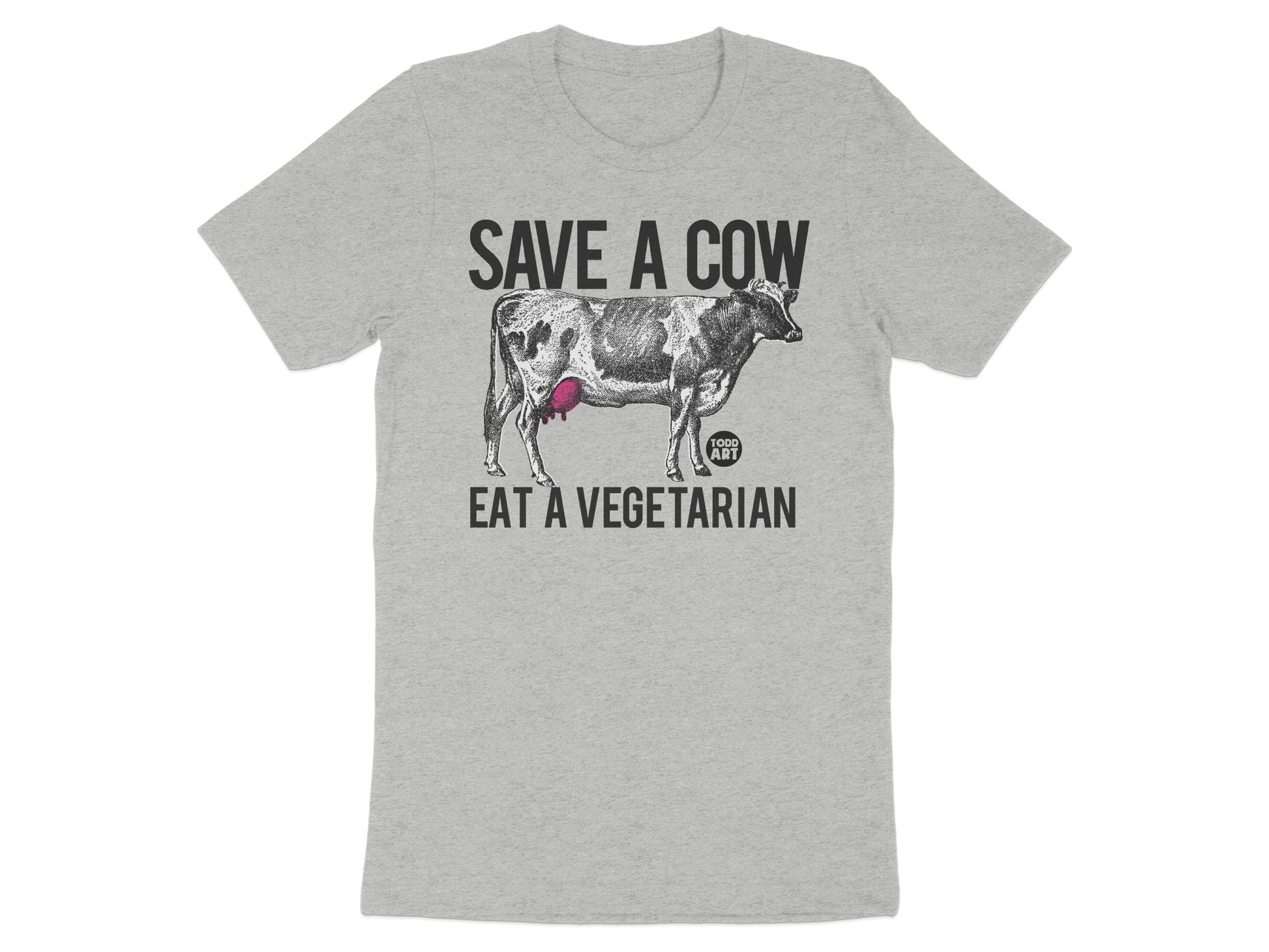 Save a Cow Eat a Vegetarian Print Shirt product type