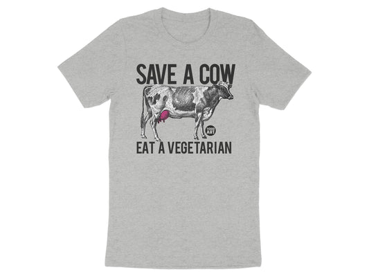 Save a Cow Eat a Vegetarian Print Shirt product type