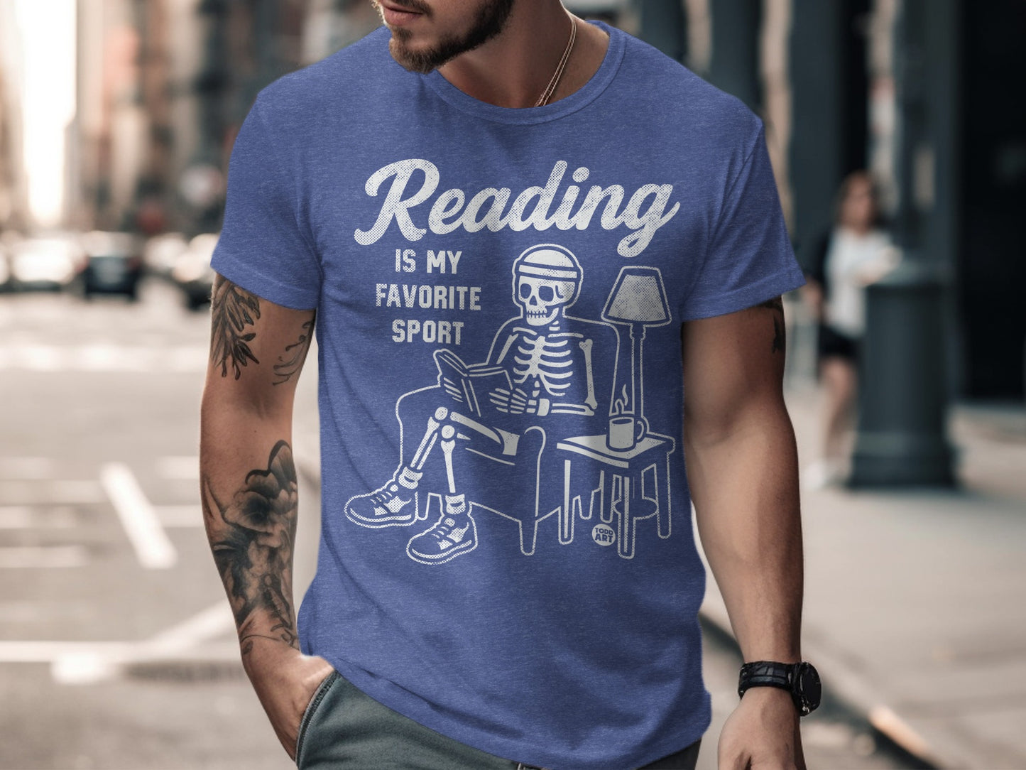 Reading is My Favorite Sport Skeleton T-shirt product