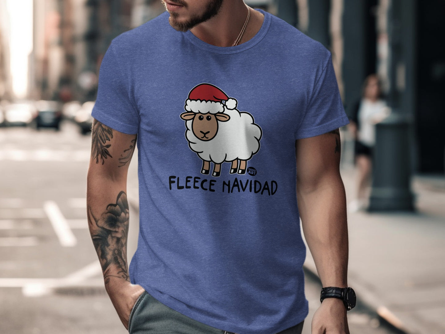 Fleece Navidad Funny Christmas Graphic Tee shirt