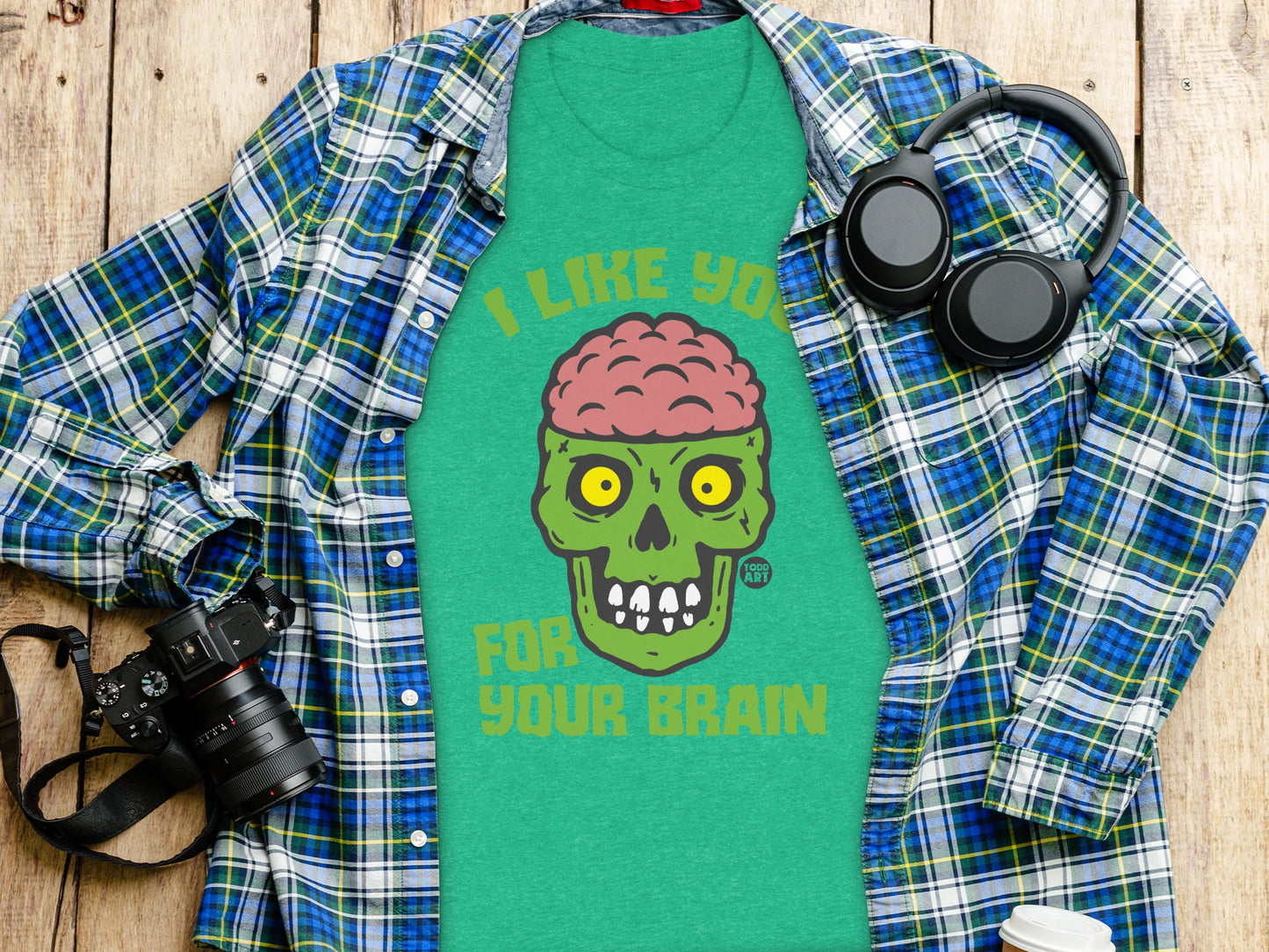 I Like You For Your Brain Zombie Graphic Tee product