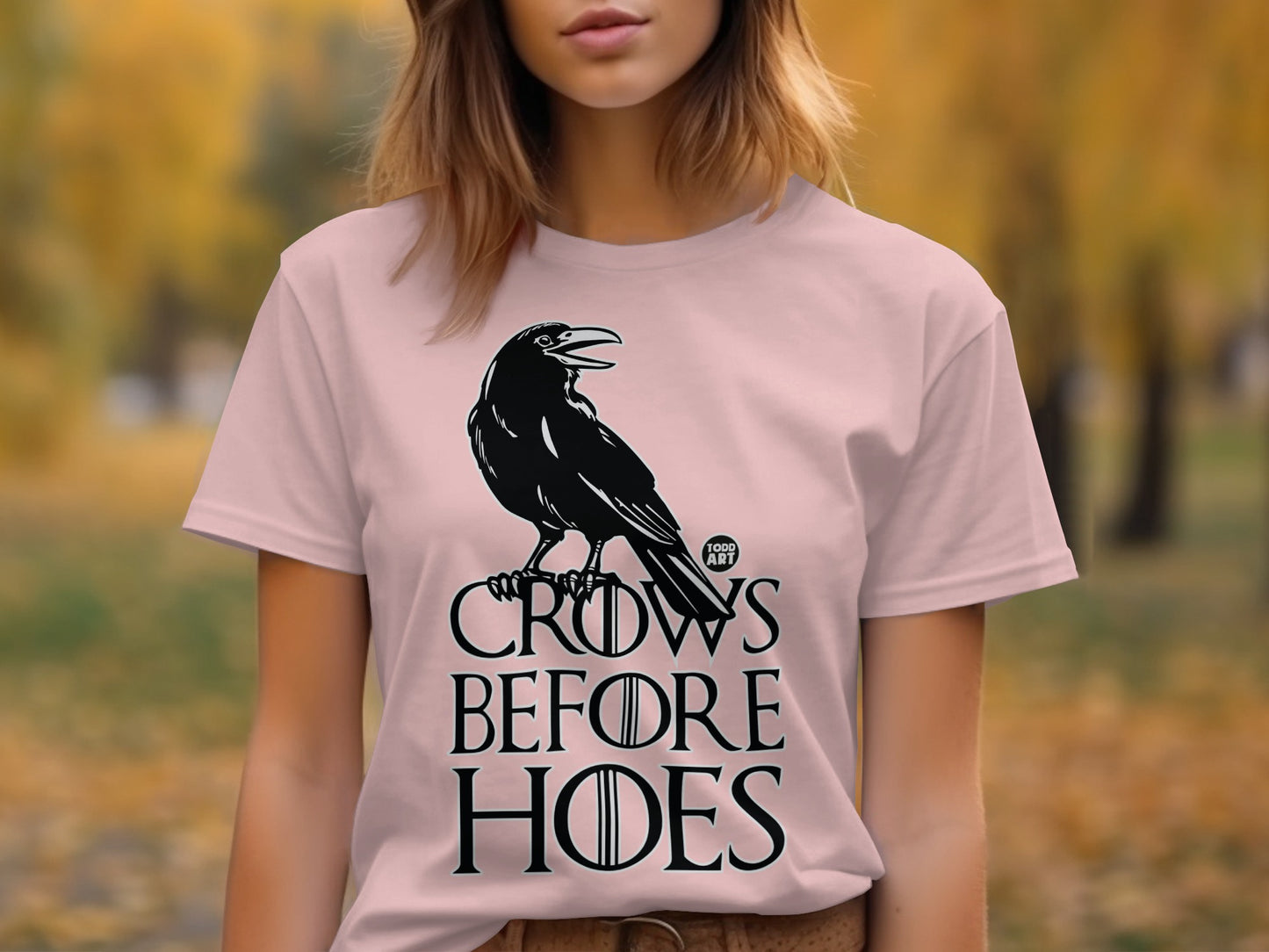 Crows Before Hoes Graphic Tee Shirt product type