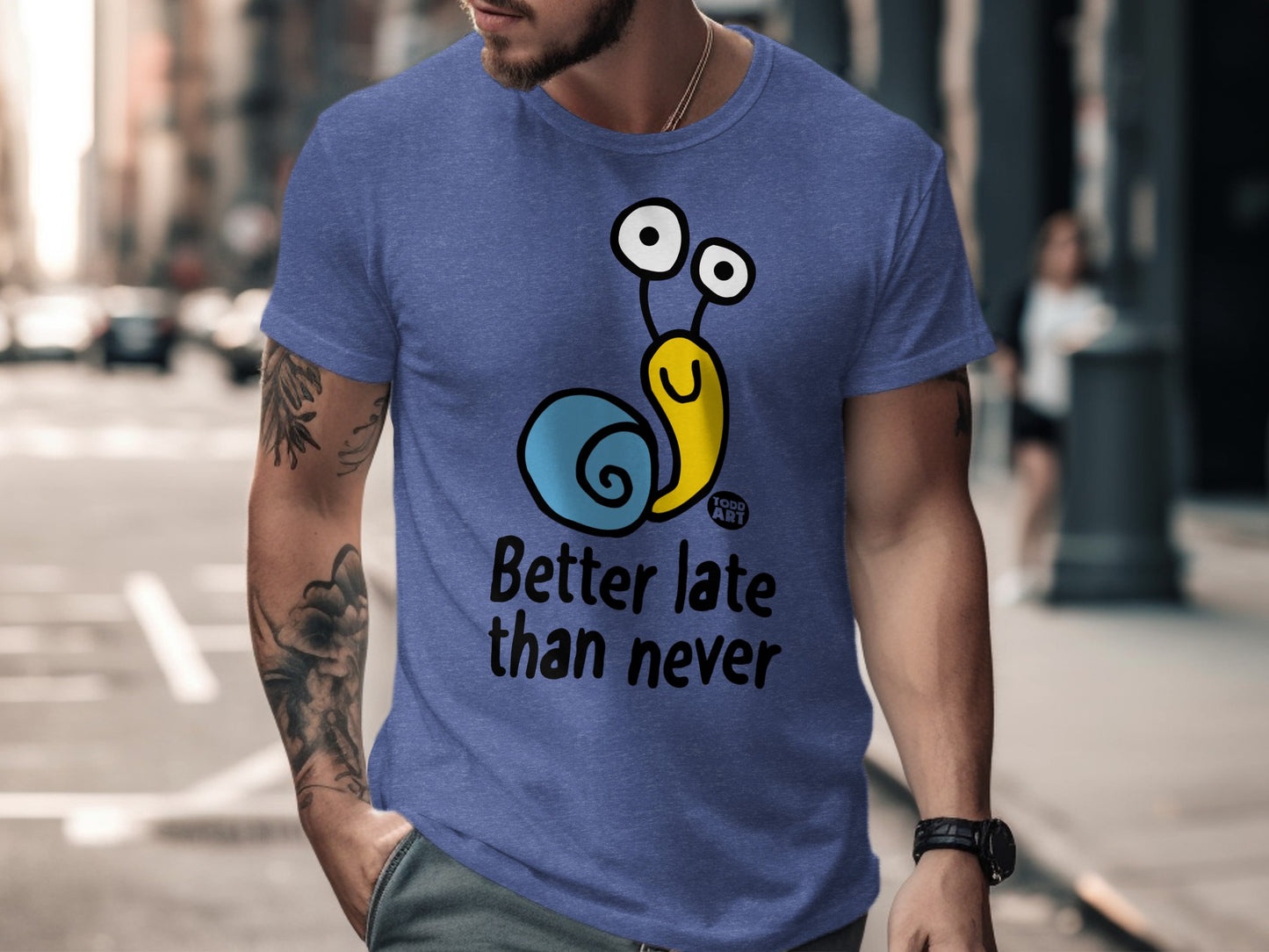 Better Late Than Never Cartoon Snail T-shirt product