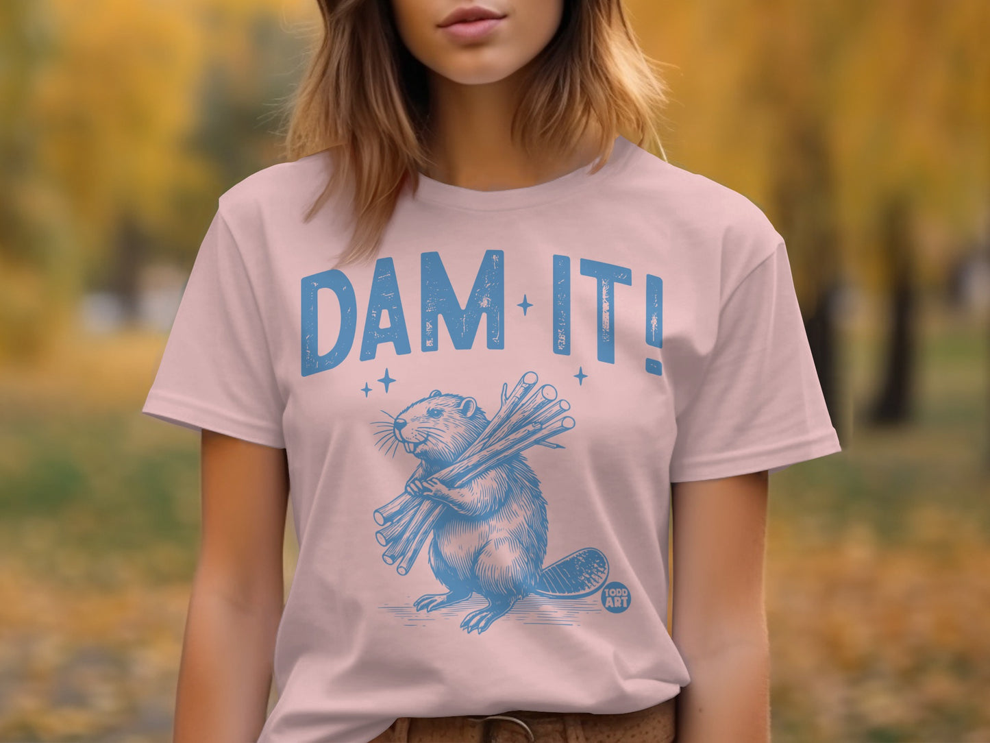 Dam It Funny Beaver Graphic Tee Shirt product