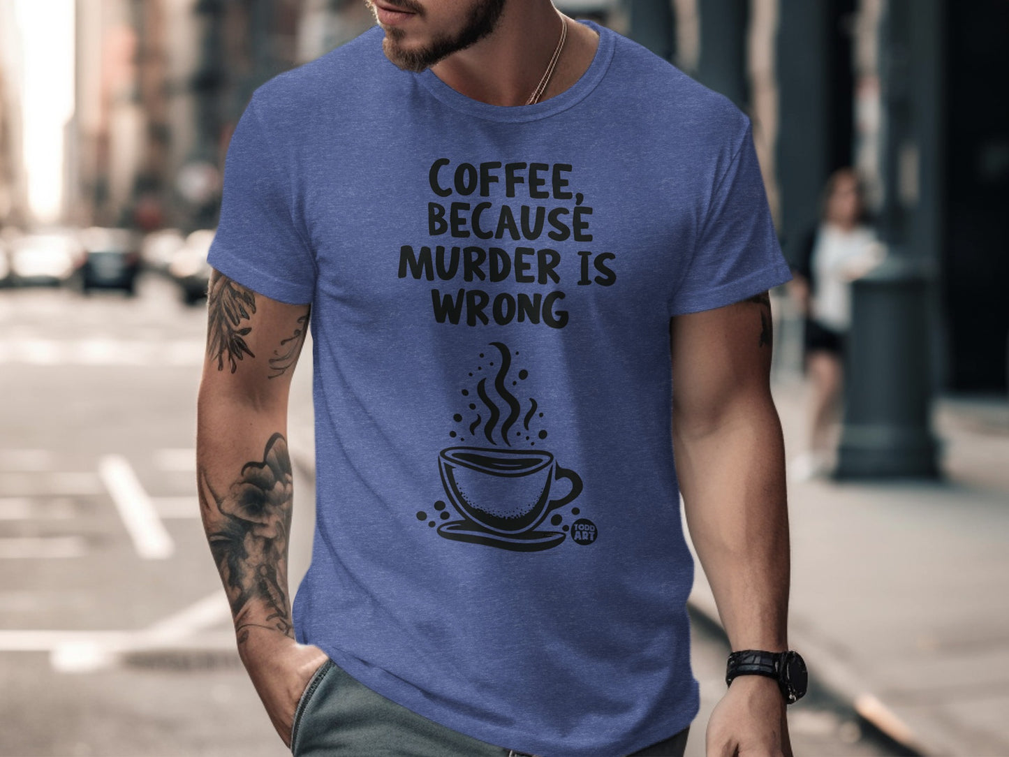 Coffee Because Murder Is Wrong Graphic Tee product
