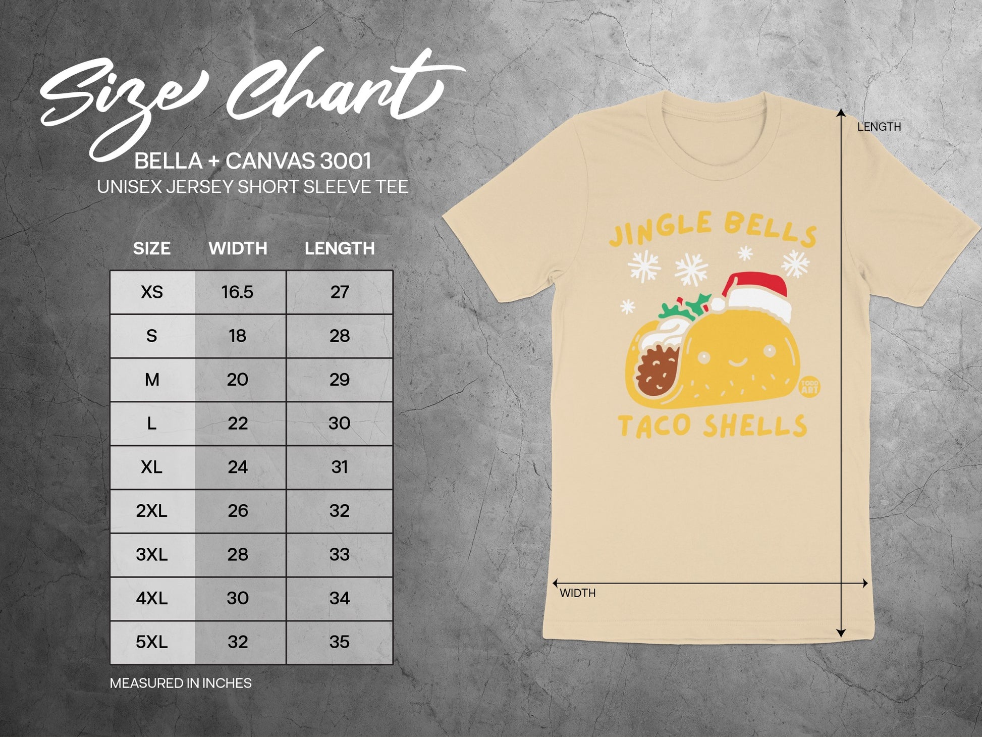 Jingle Bells Taco Shells Graphic Unisex Tee product type