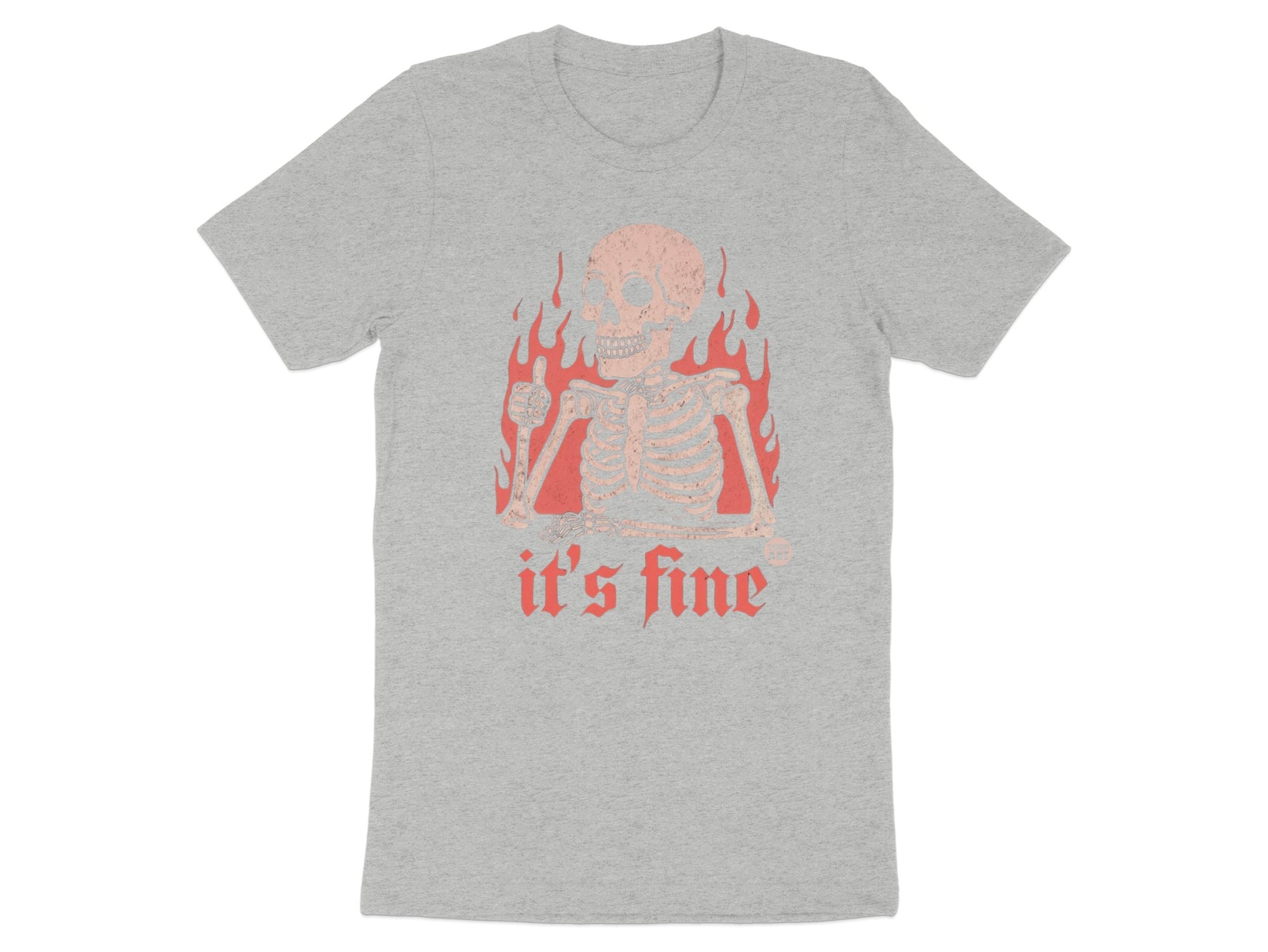 It's Fine Skeleton with Flames Graphic Shirt