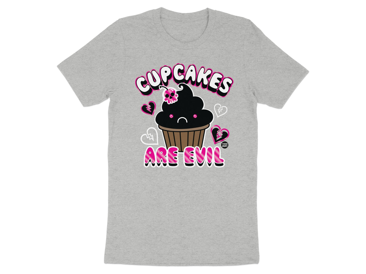 Cupcakes Are Evil Graphic Tee Shirt for Trendy product