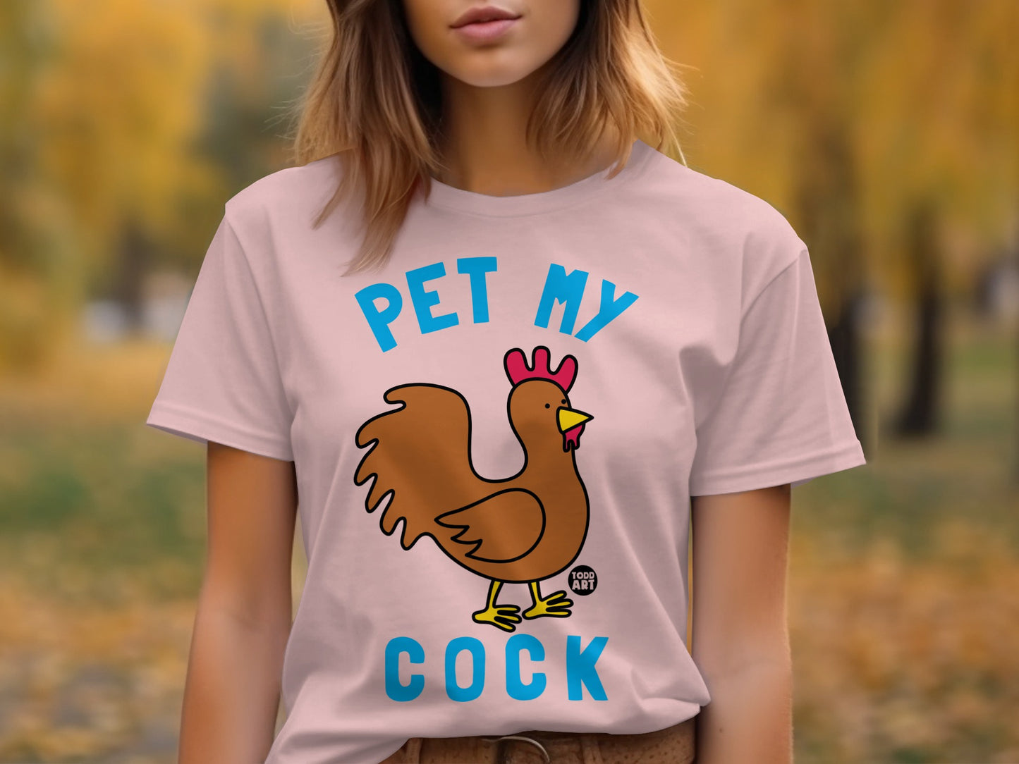 Pet My Cock Graphic T-shirt Fun Novelty Product