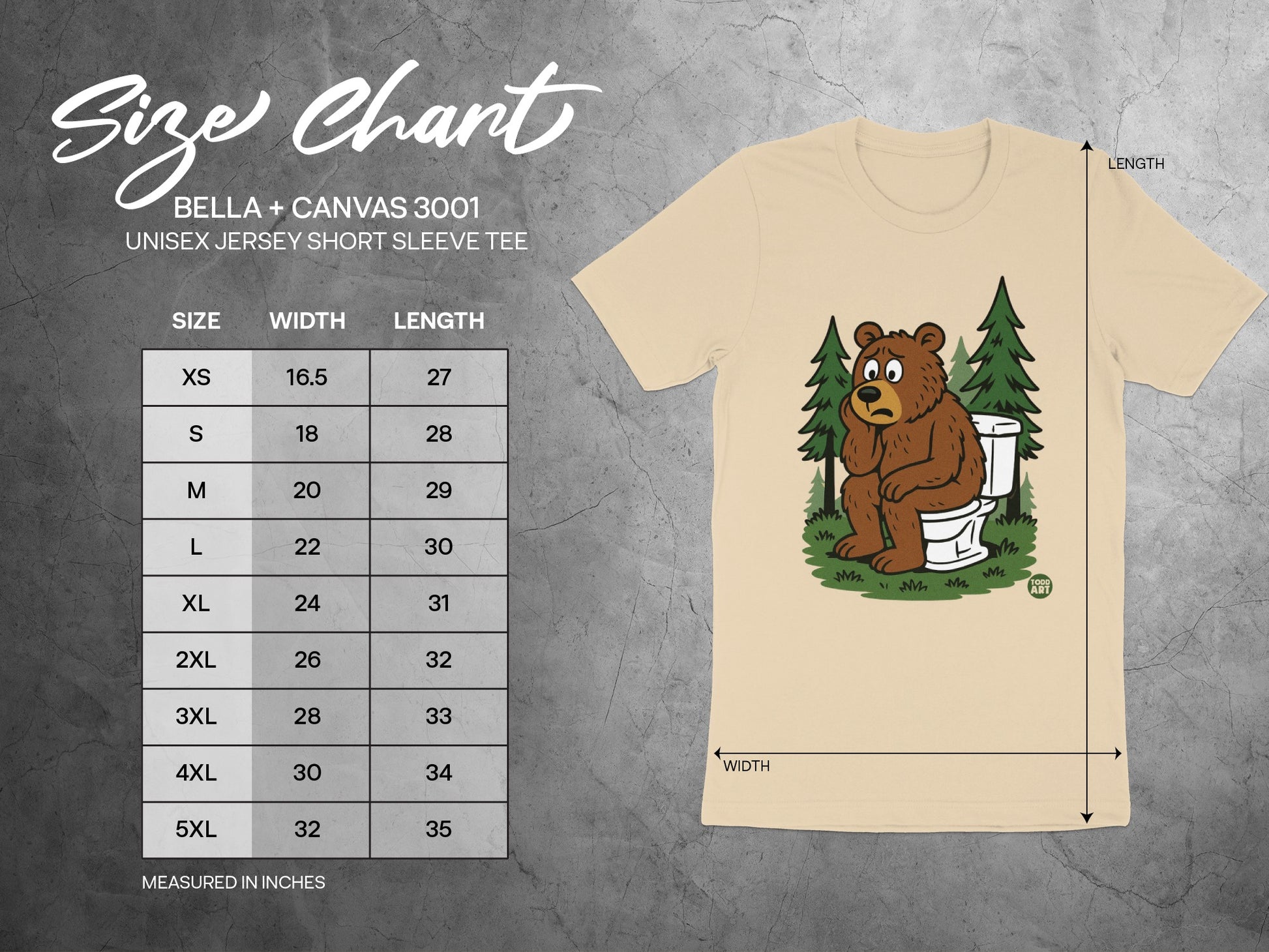Bear Using Toilet Graphic Tee Shirt product type