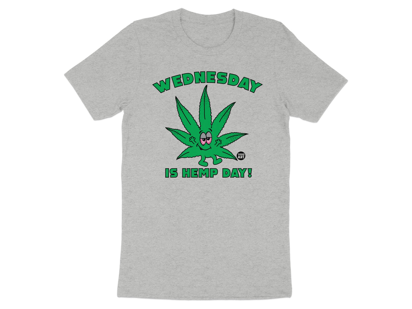 Wednesday Is Hemp Day Printed Design T-shirt