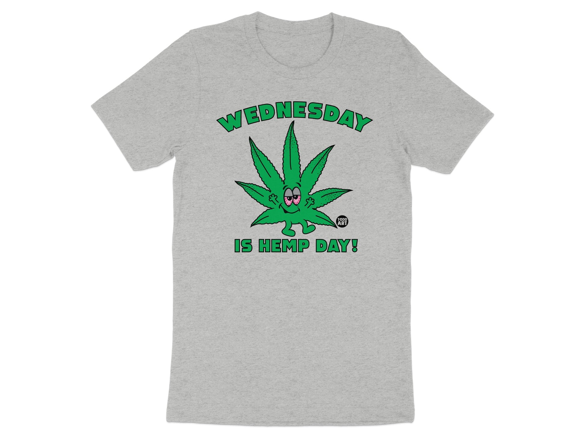 Wednesday Is Hemp Day Printed Design T-shirt