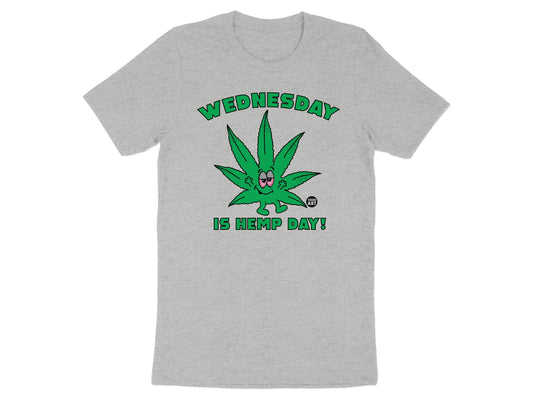 Wednesday Is Hemp Day Printed Design T-shirt