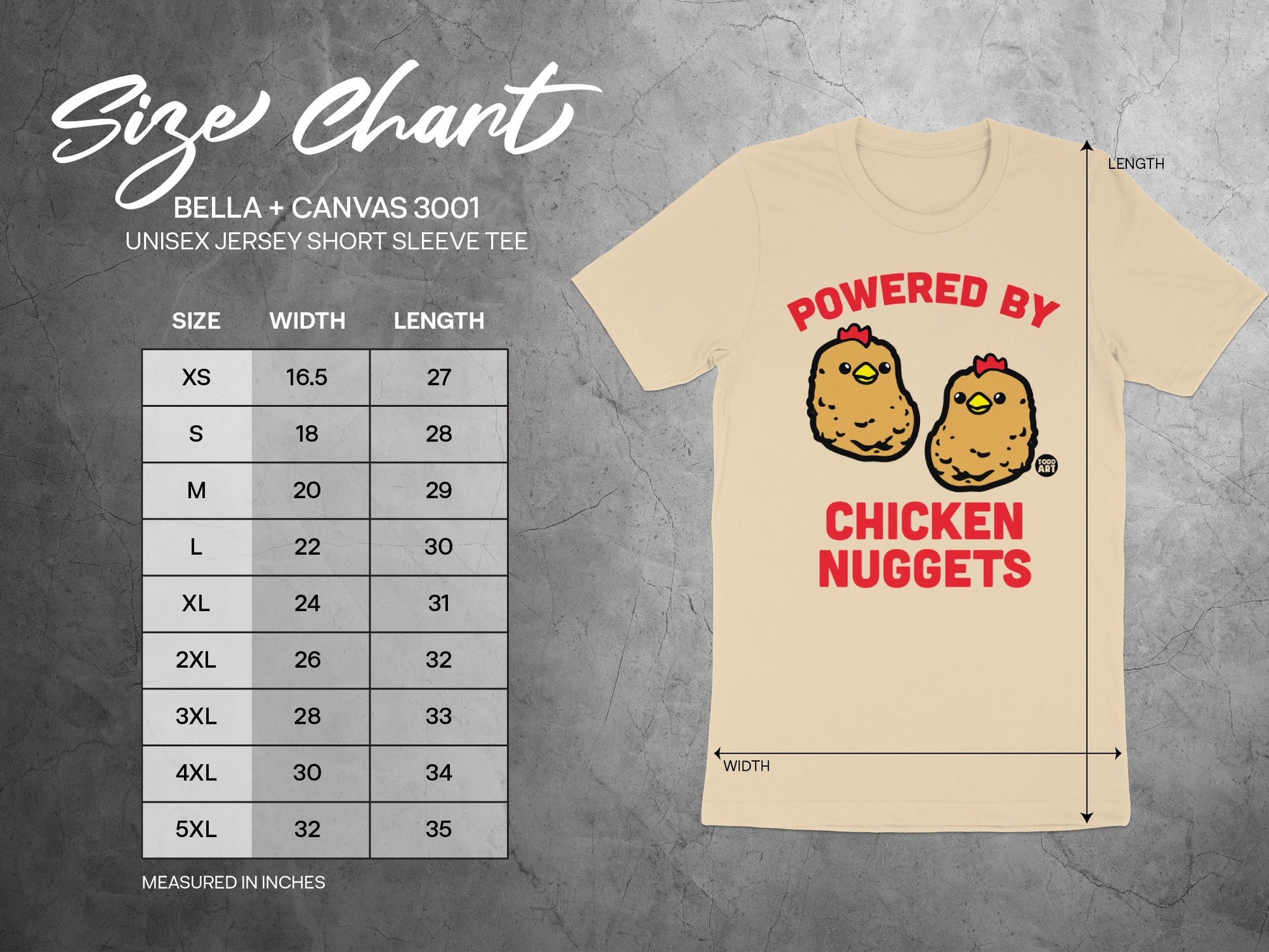 Powered by Chicken Nuggets Unisex Tee product