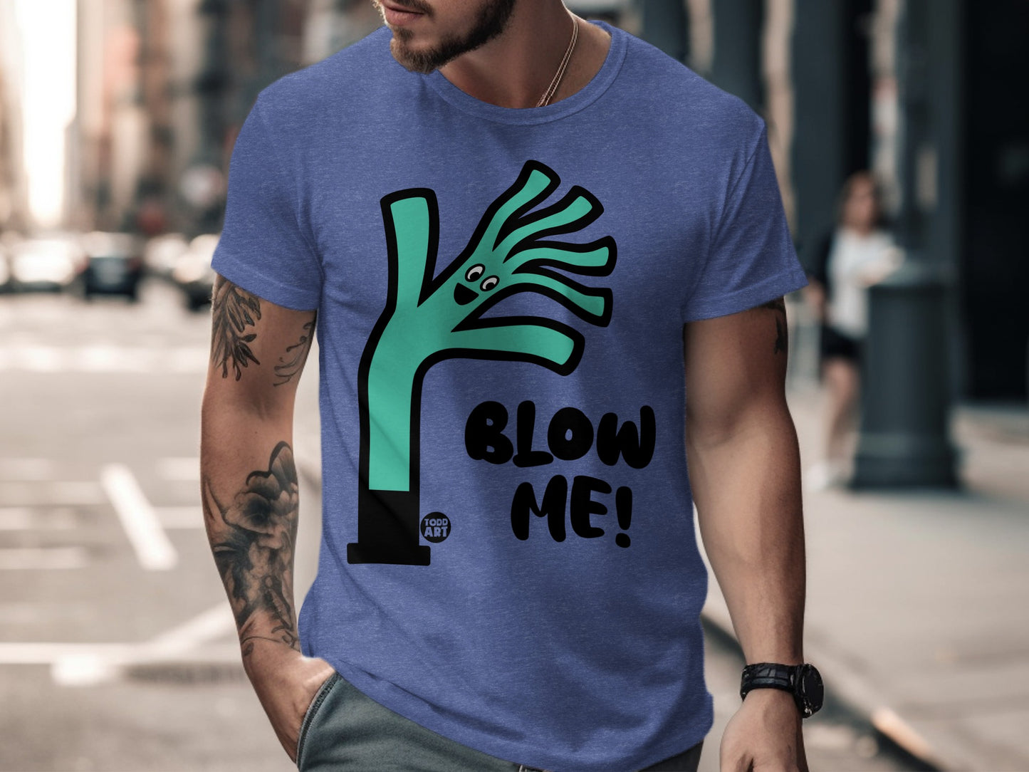 Blow Me Inflatable Tube Man Graphic Tee product