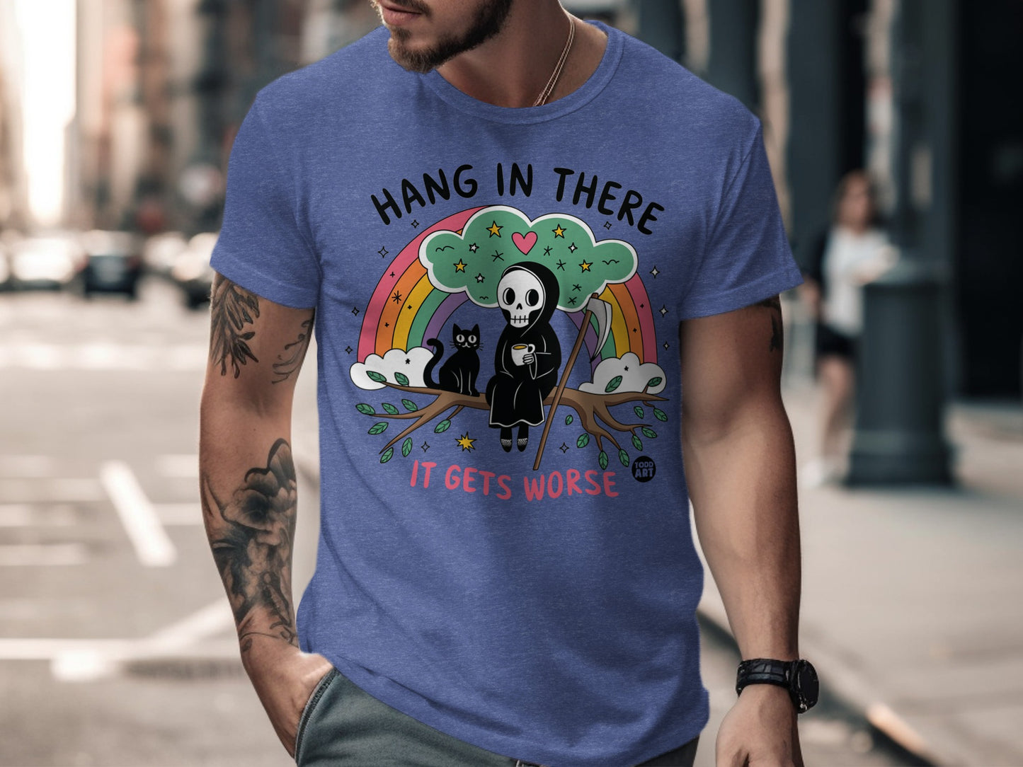 Hang In There It Gets Worse Graphic Tee Product